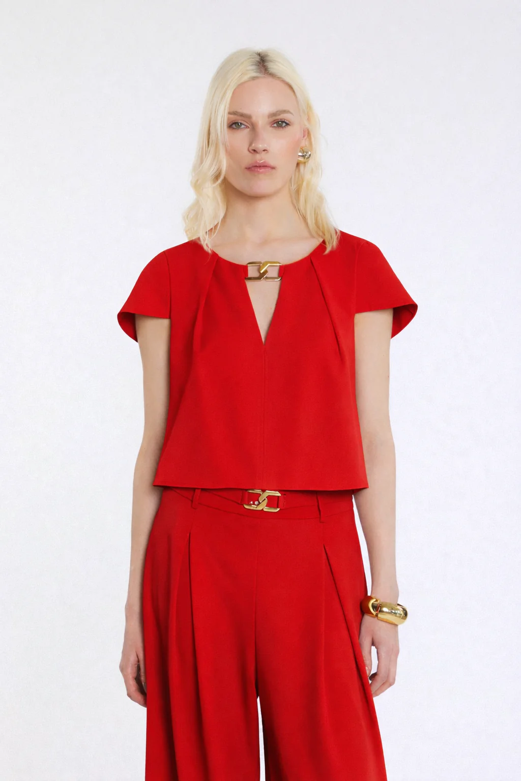 Blusa CAPUCINE corta maniche corte con goccia più passante logo - Image 6