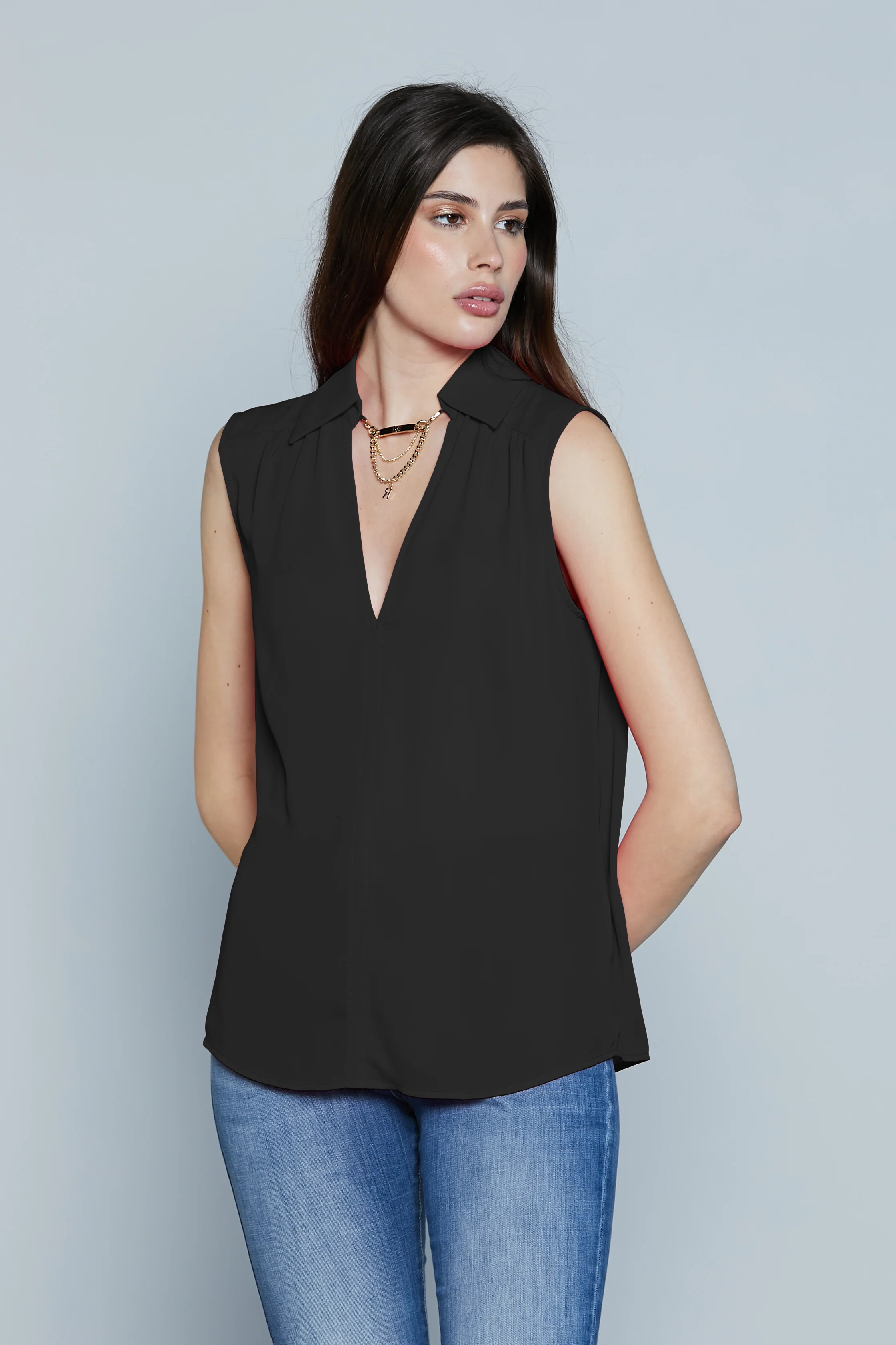 Blusa CORDOBA S/M con Colletto più Collana più Imp.Centrale più Goccia Schiena più Bott. - Image 6