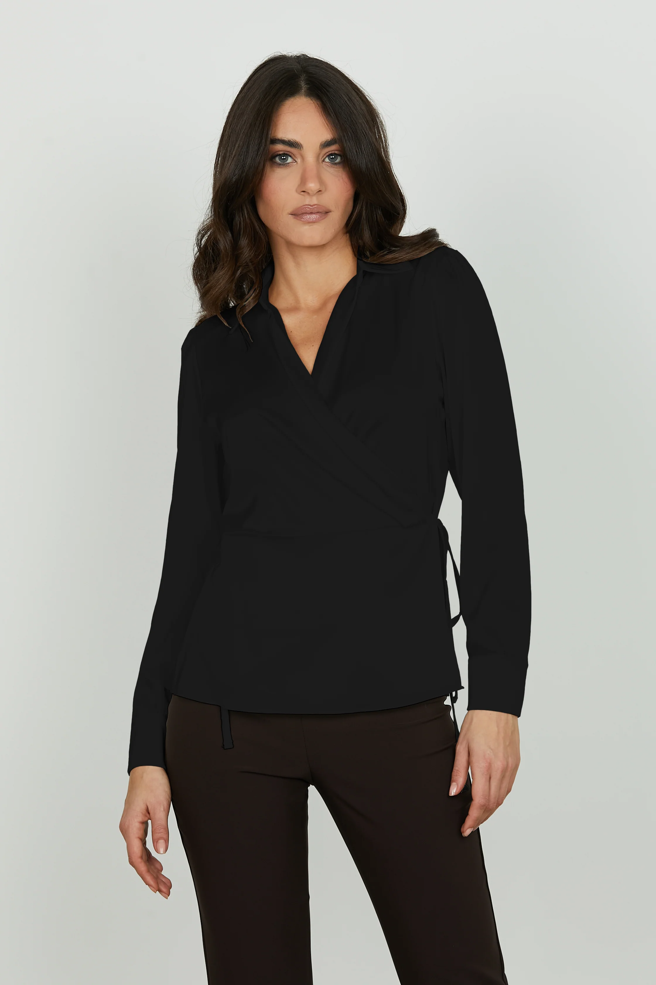 Blusa DUCA manica lunga scollo incrocio più laccetti - Image 5