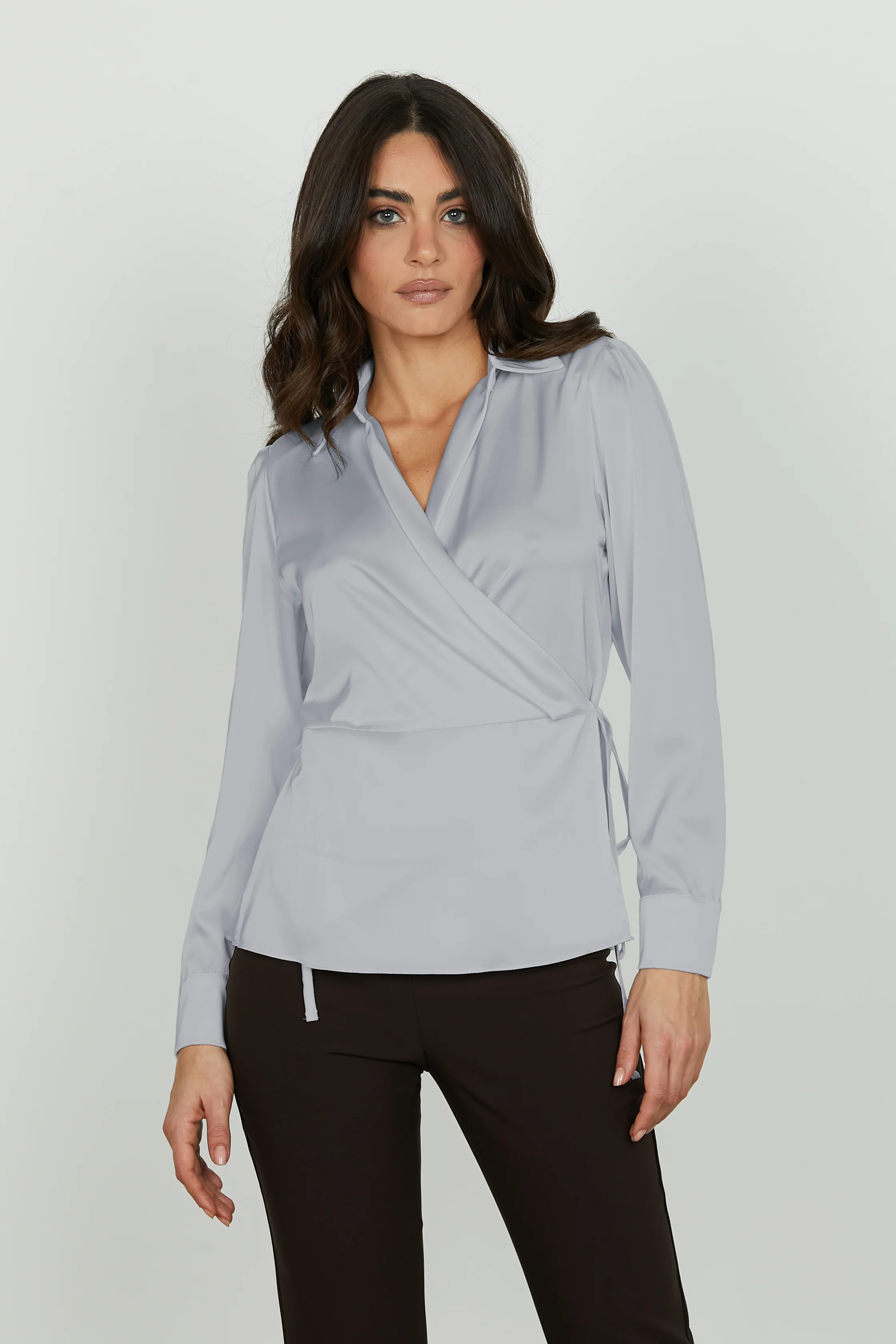 Blusa DUCA manica lunga scollo incrocio più laccetti - Image 6