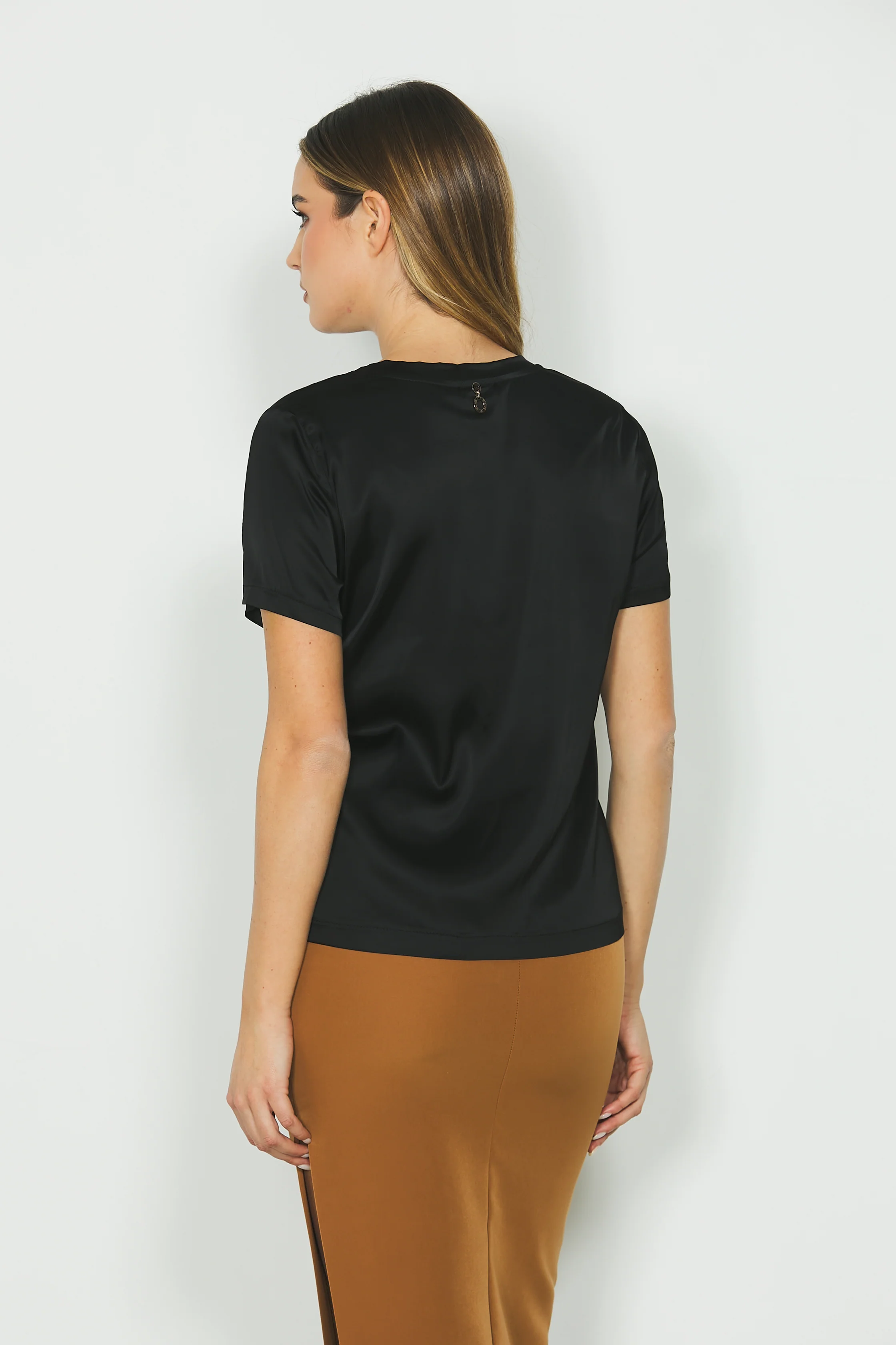 Blusa ERMIONE mezza manica in raso - Image 2
