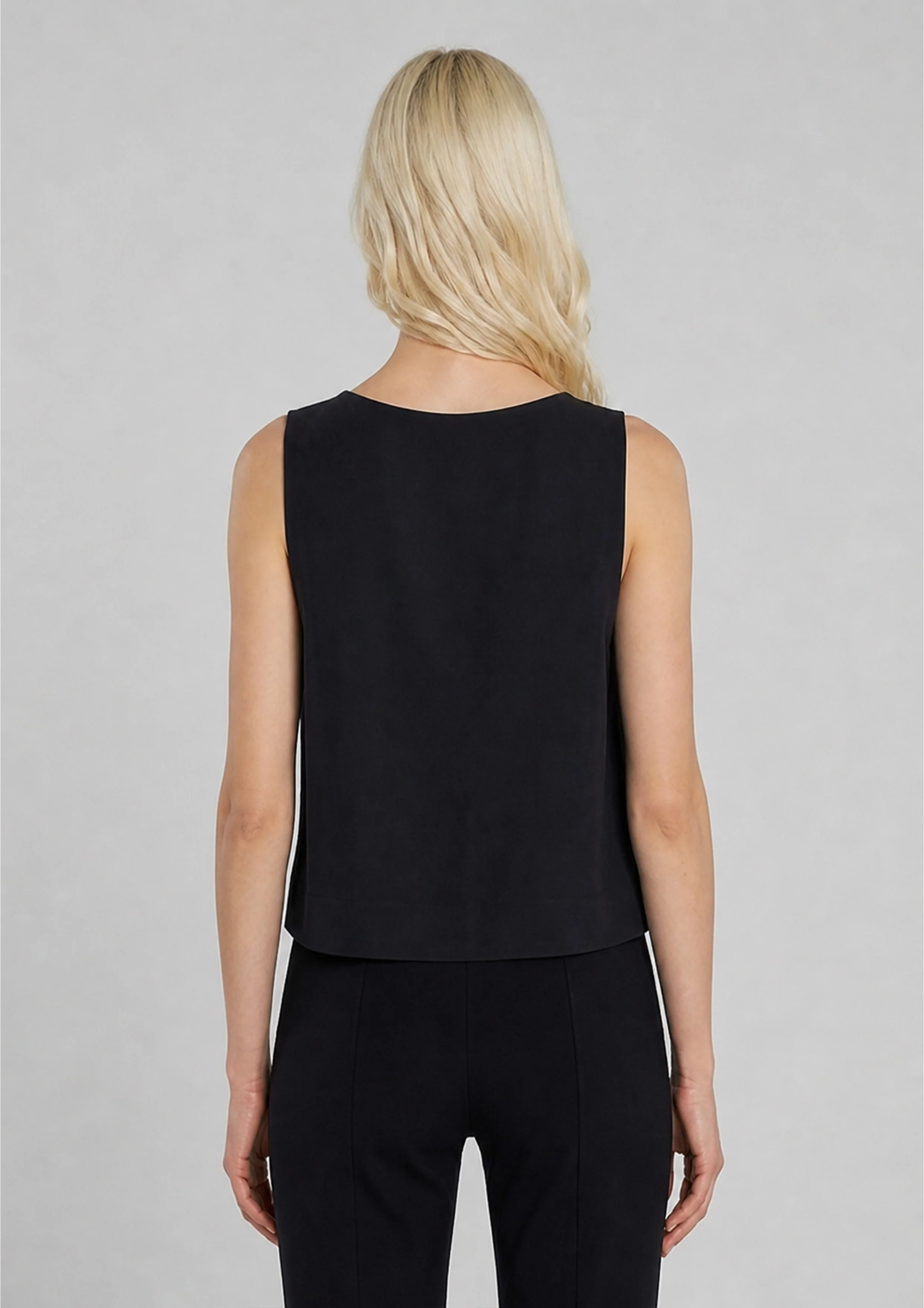 Blusa NINFA senza maniche lino - Image 2