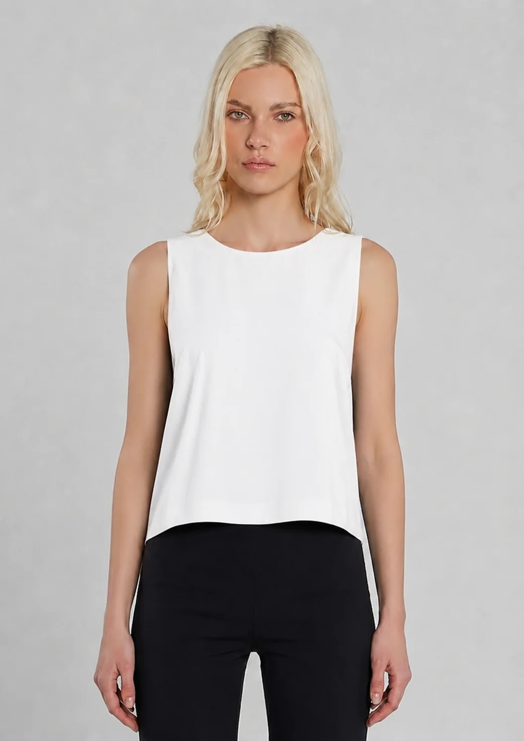 Blusa NINFA senza maniche lino - Image 3