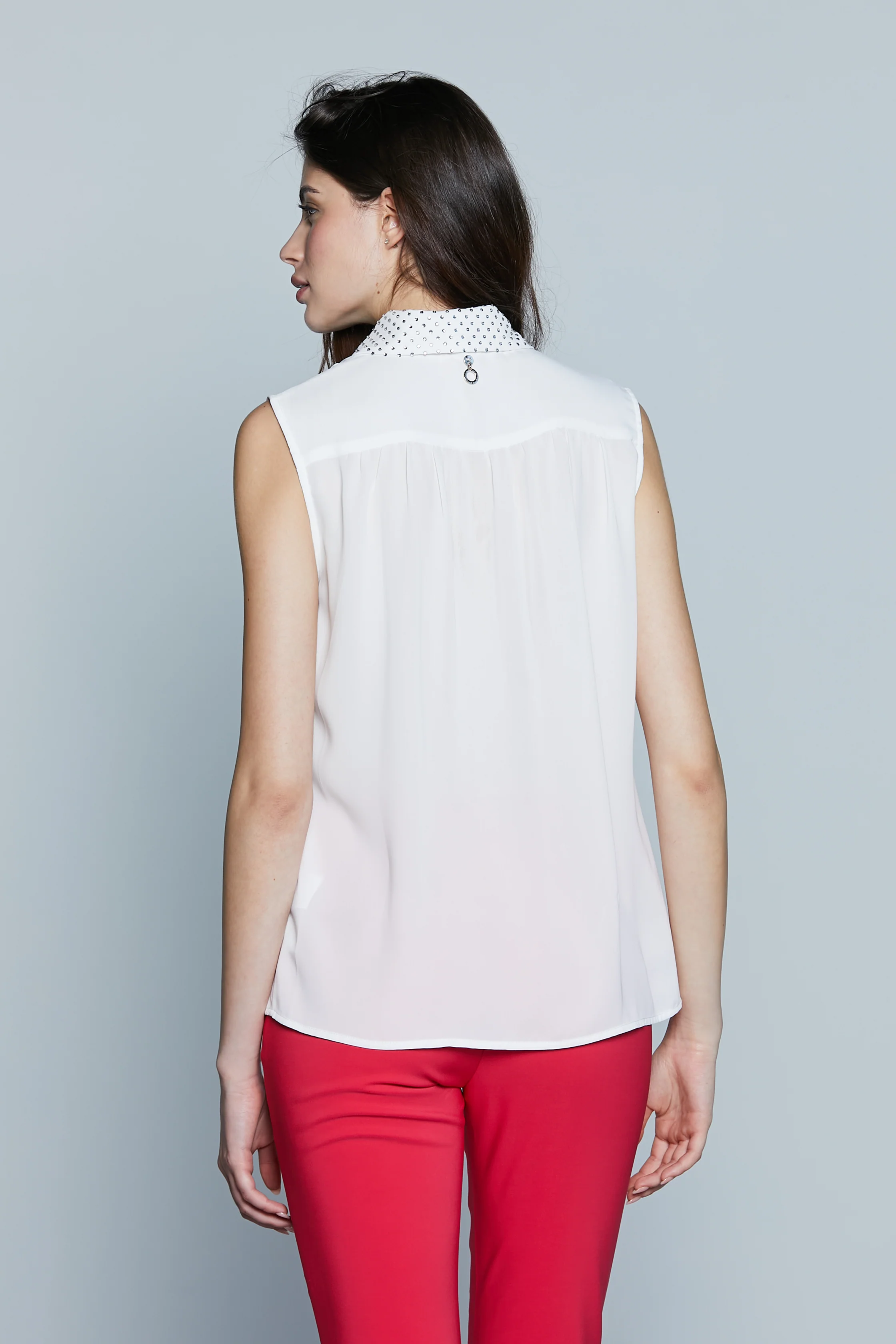 Blusa TUCSON S/M con Colletto più Fusciacca con Strass - Image 3