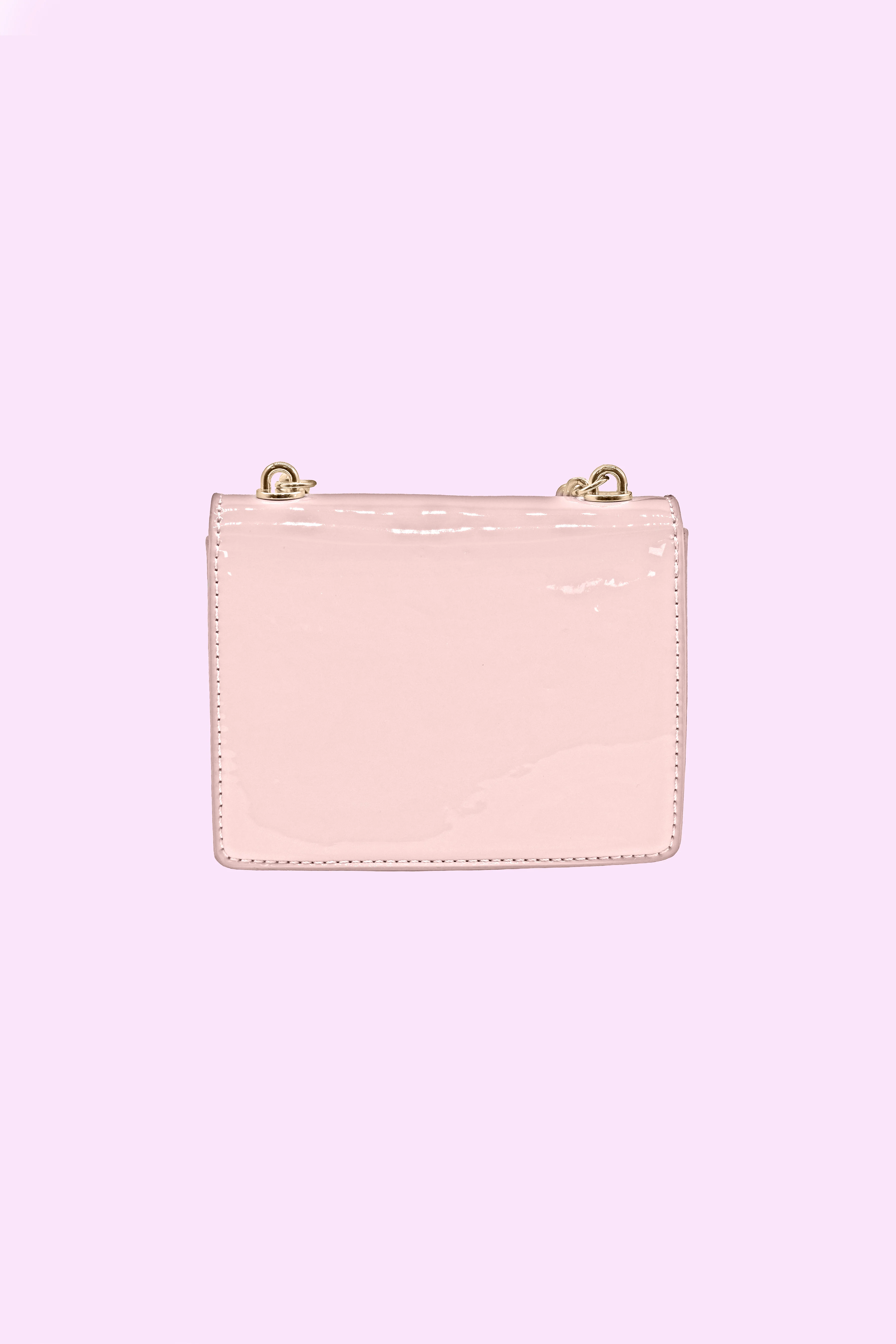 Borsa MIRROR_SMALL a mano con manico catena più ciond.logo più catenaccio vernice - Image 5