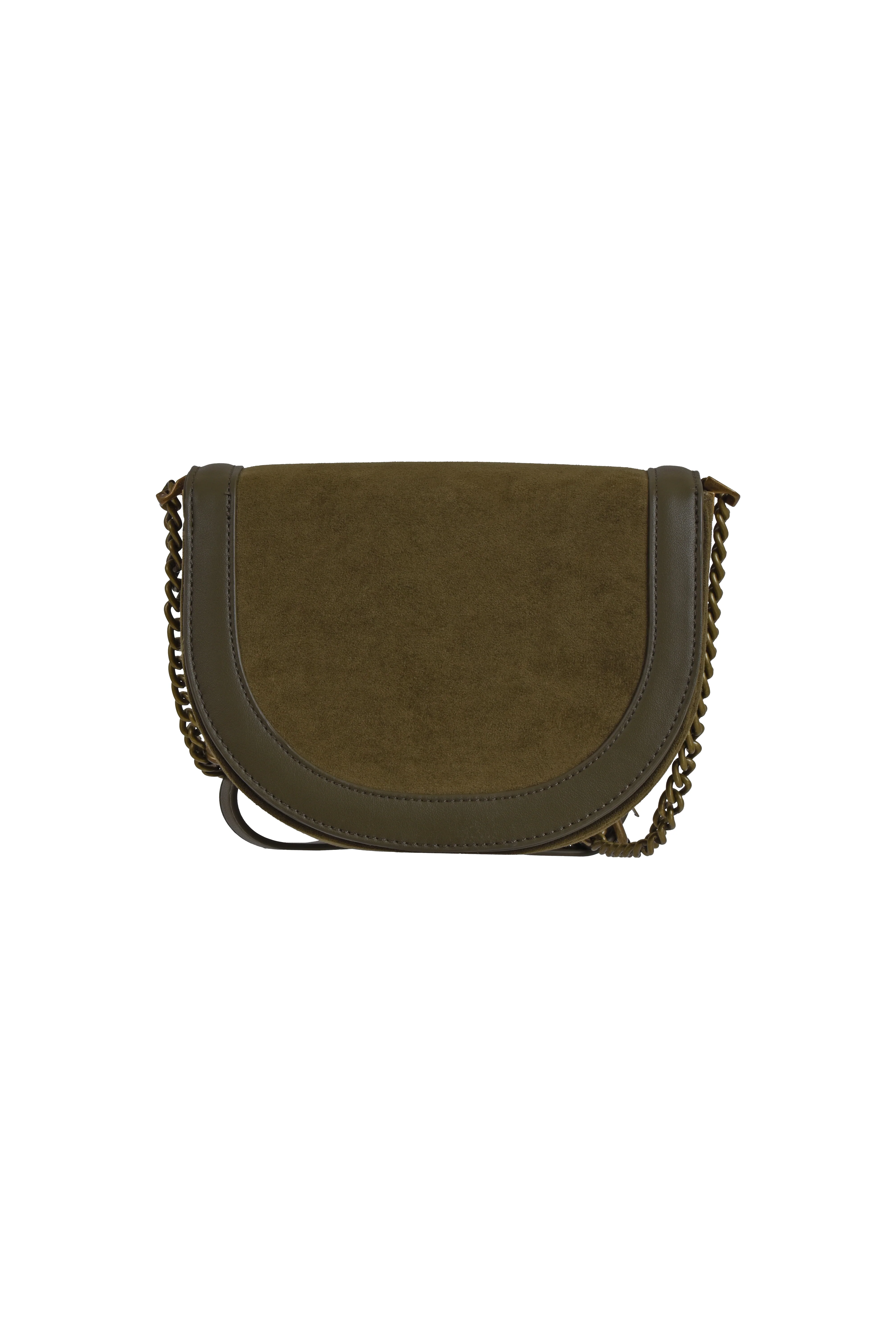 Borsa PINKASA_A con Tracolla Catena più Logo Ecopelle Scamosciata - Image 3