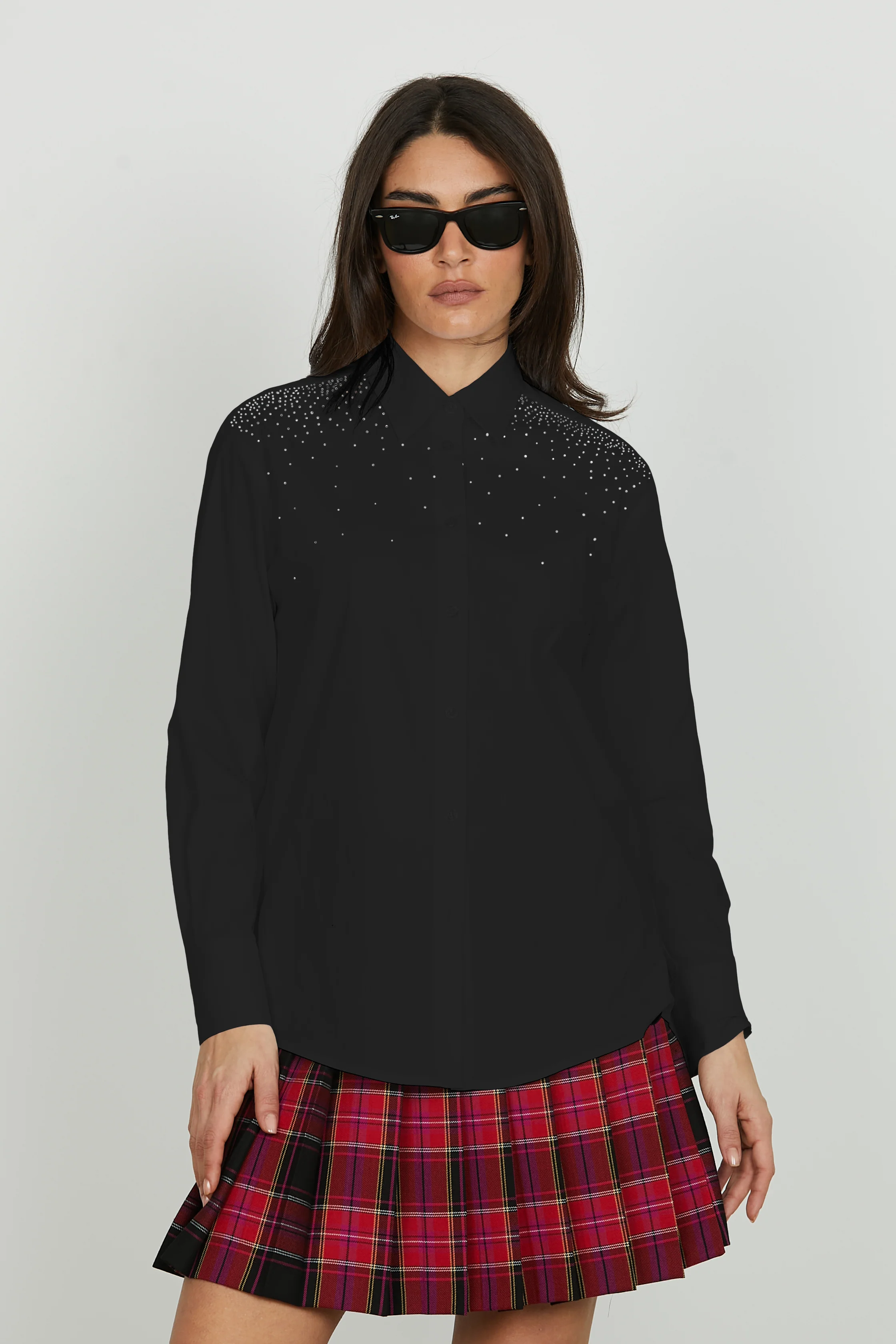 Camicia ASTERIAS_B manica lunga con strass - Image 5