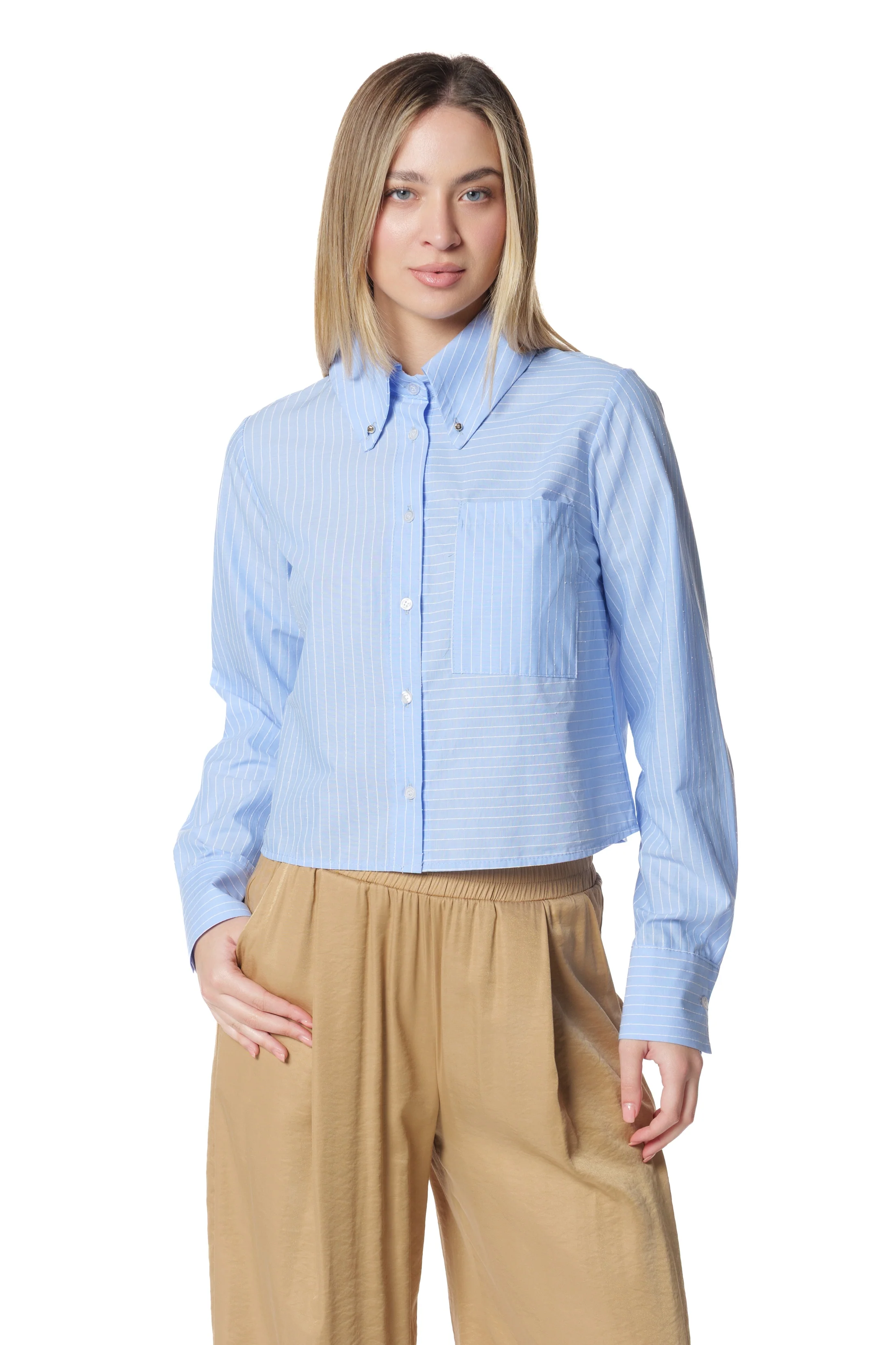 Camicia DARCEY corta maniche lunghe righe