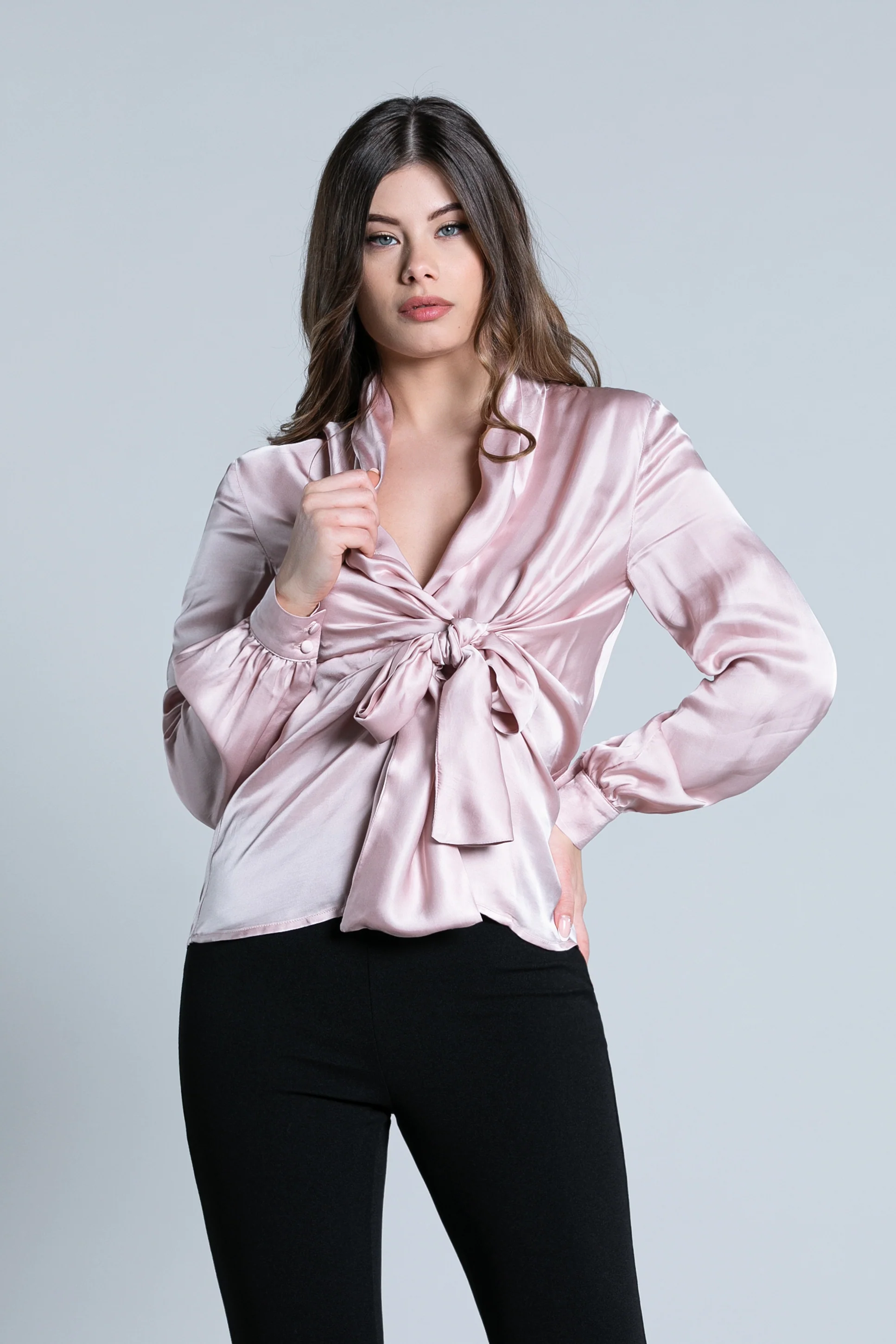 Camicia FELA manica lunga con bottoncini più fusciacca - Image 2