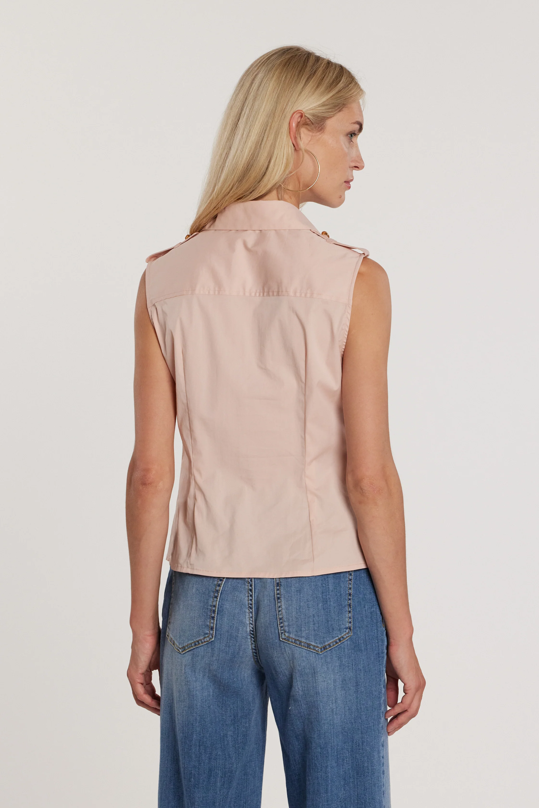 Camicia GORA smanicata con snap più alette più patte - Image 3