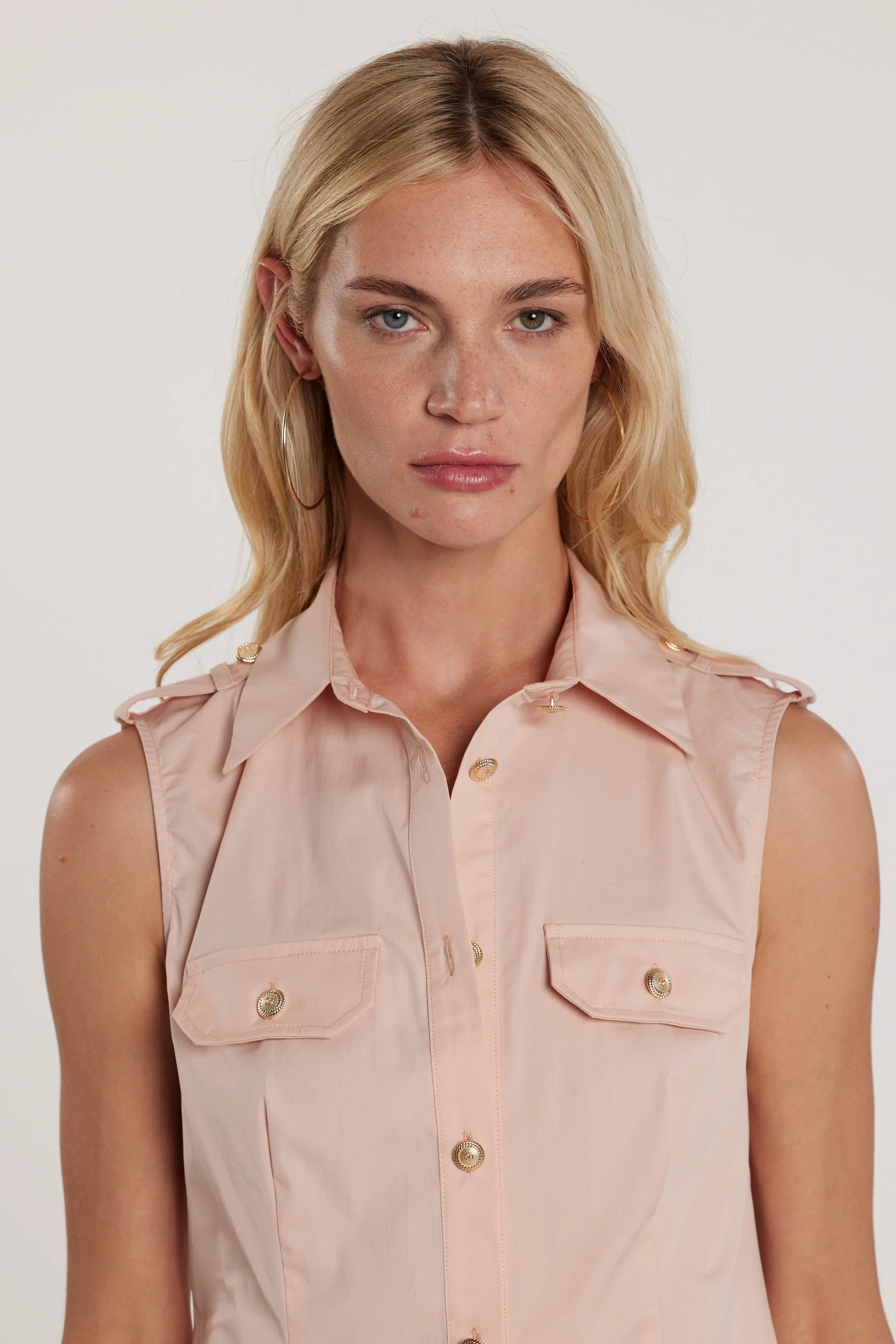 Camicia GORA smanicata con snap più alette più patte - Image 4