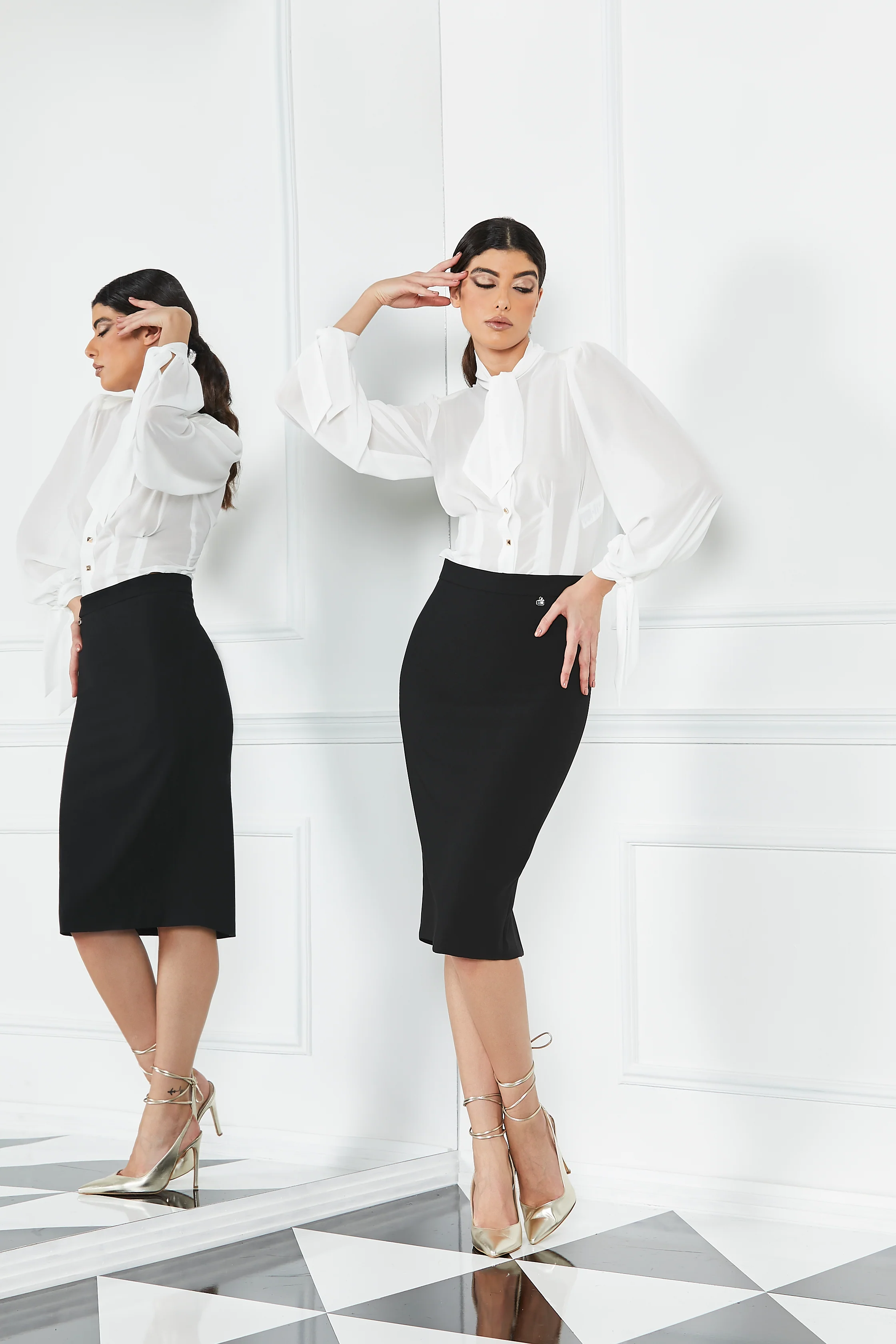 Camicia ISTORE corta manica lunga con fusciacca più bottoncini piramidali