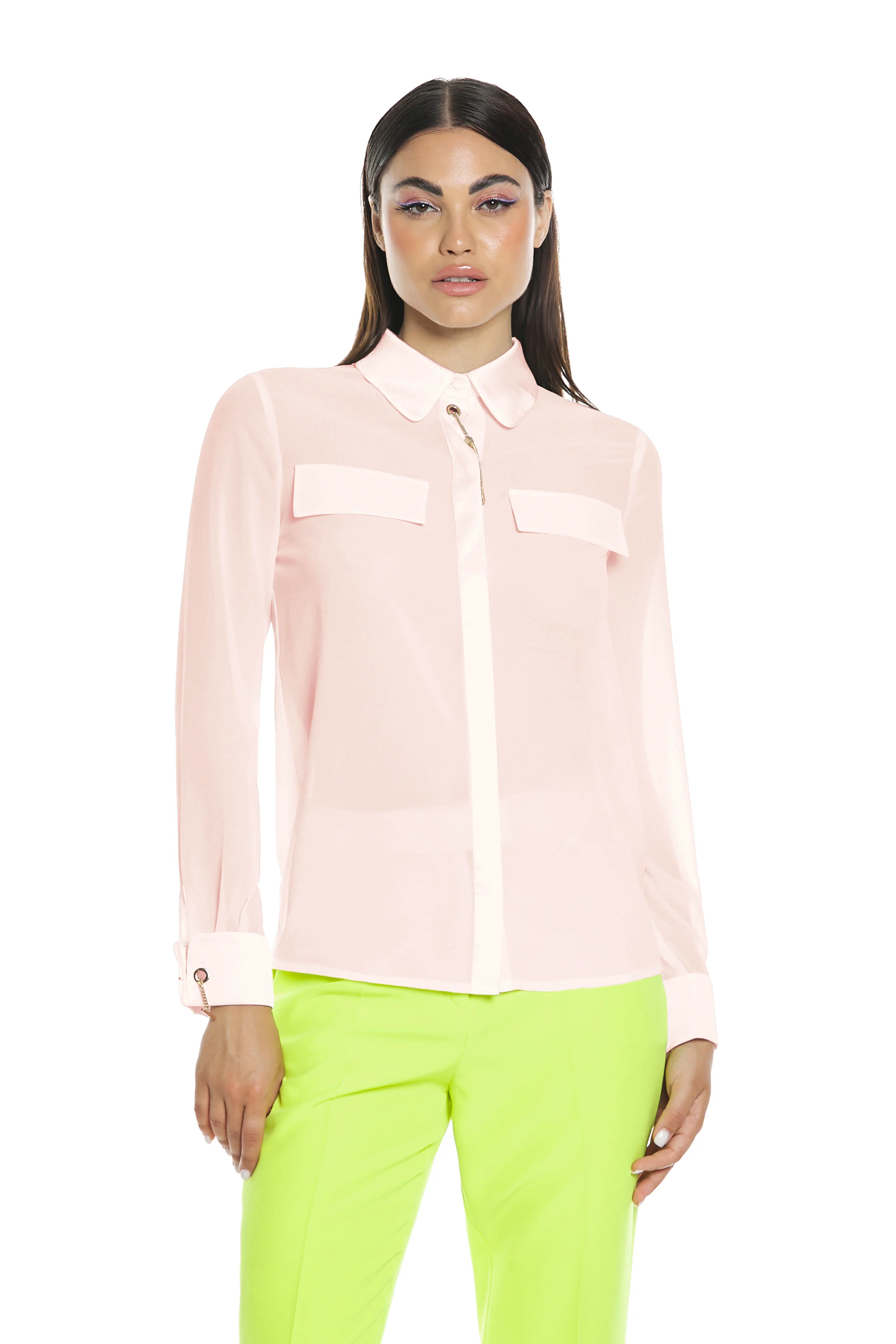 Camicia RODOCROSITE manica lunga con patte più vele più nappina catene pendenti - Image 8