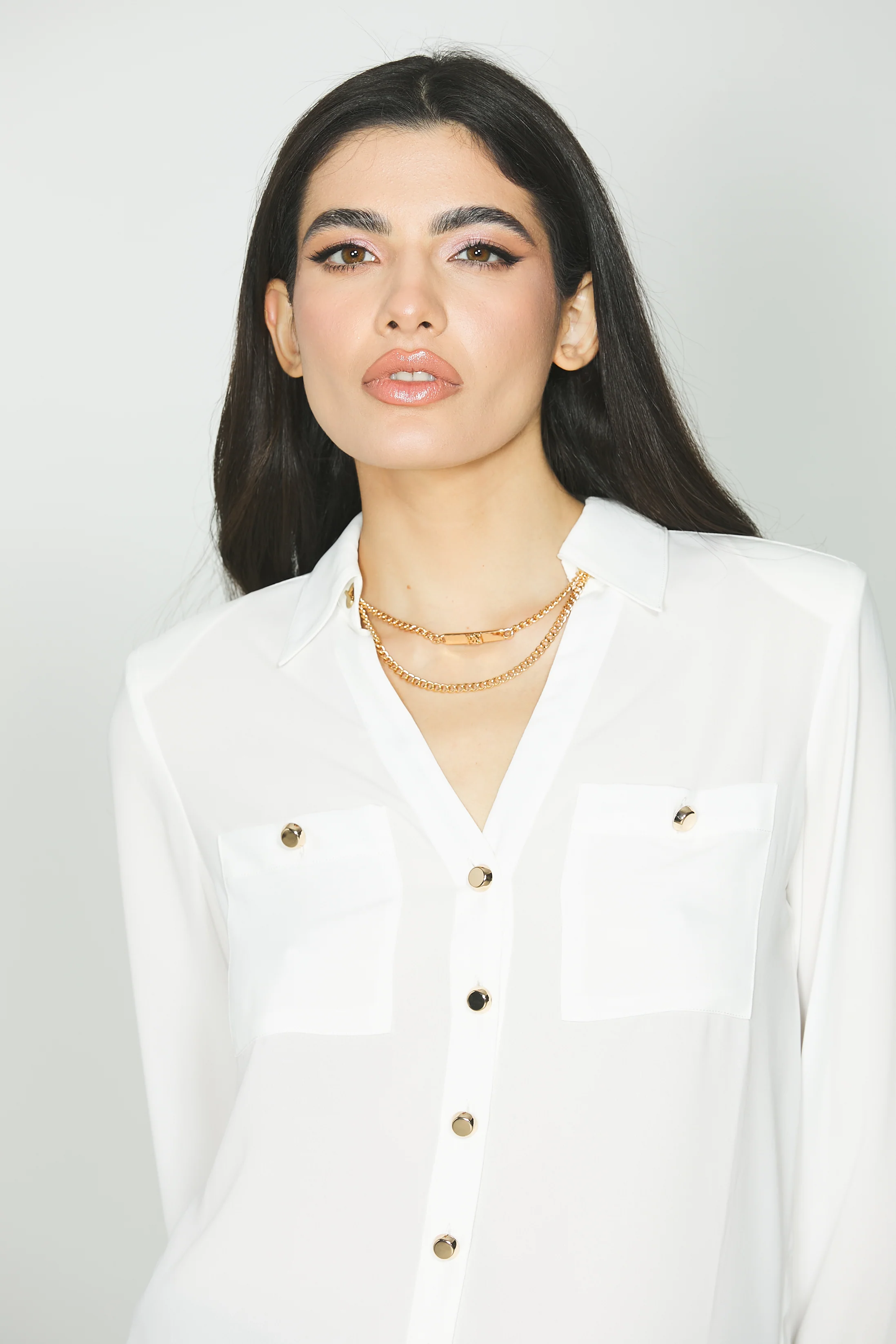 Camicia SUGILLITE_A manica lunga con collana più tasche - Image 4