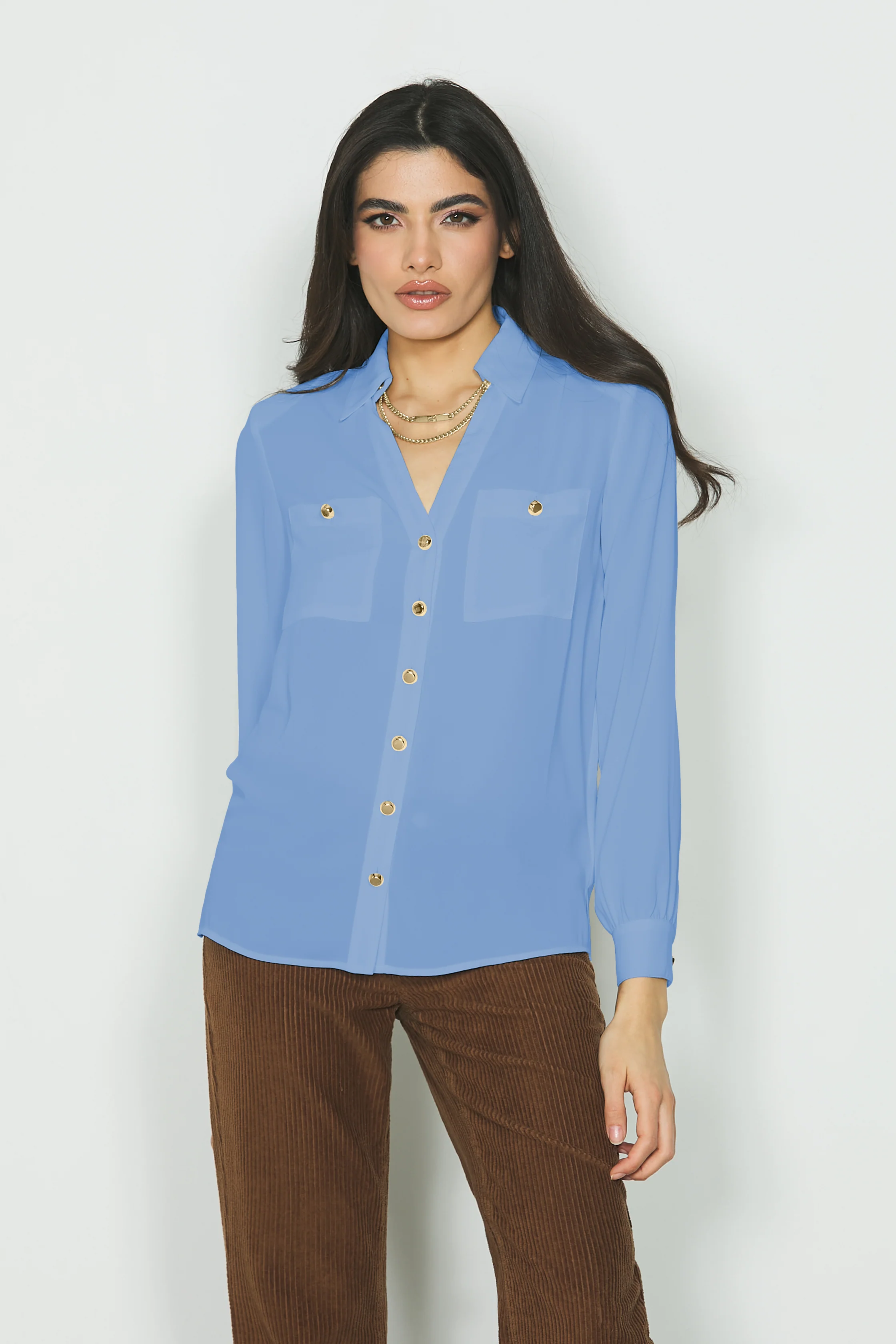Camicia SUGILLITE_A manica lunga con collana più tasche - Image 7