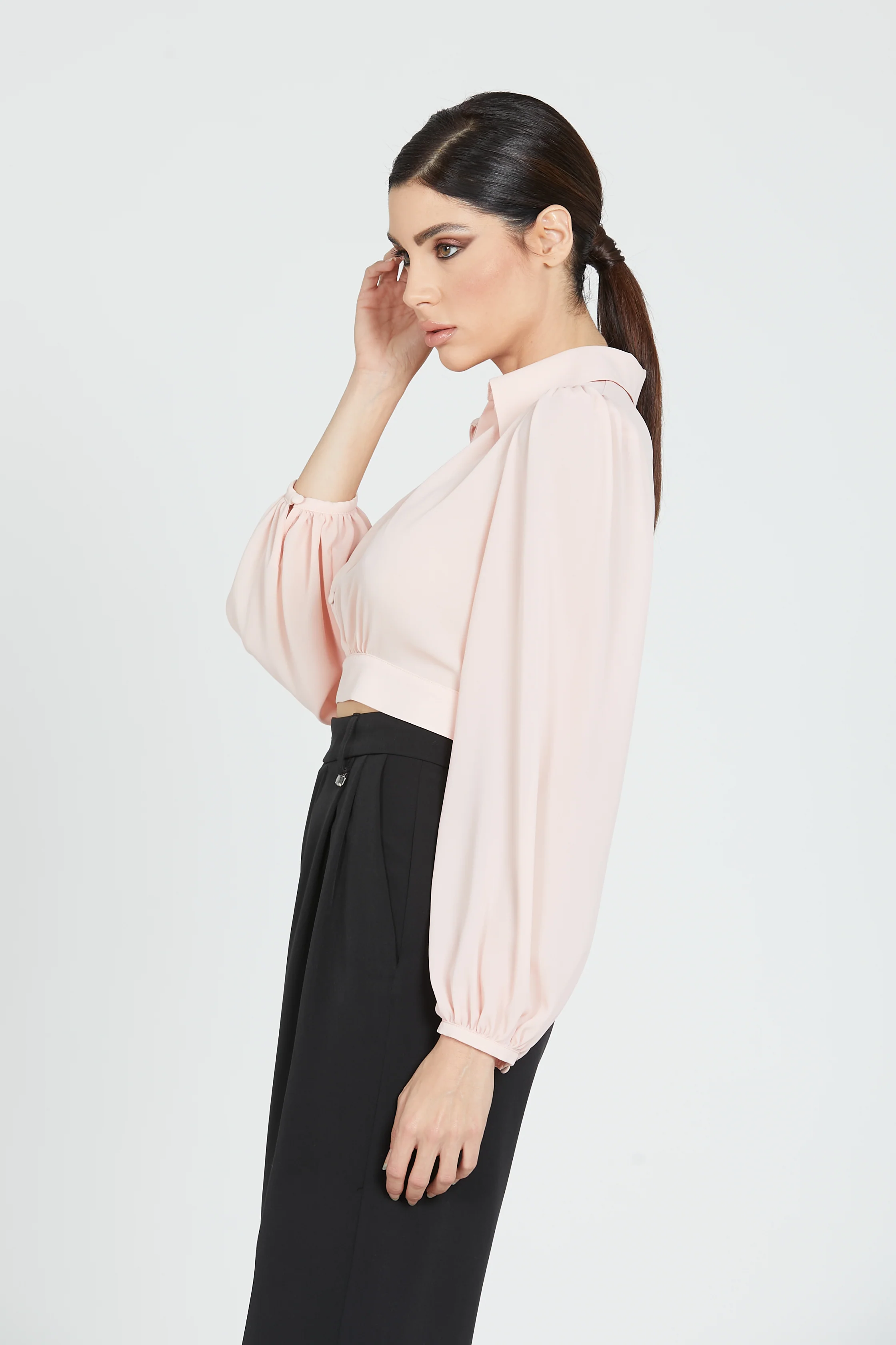 Camicia TICINO corta manica lunga con arricci più apert.dietro più fusciacca - Image 3