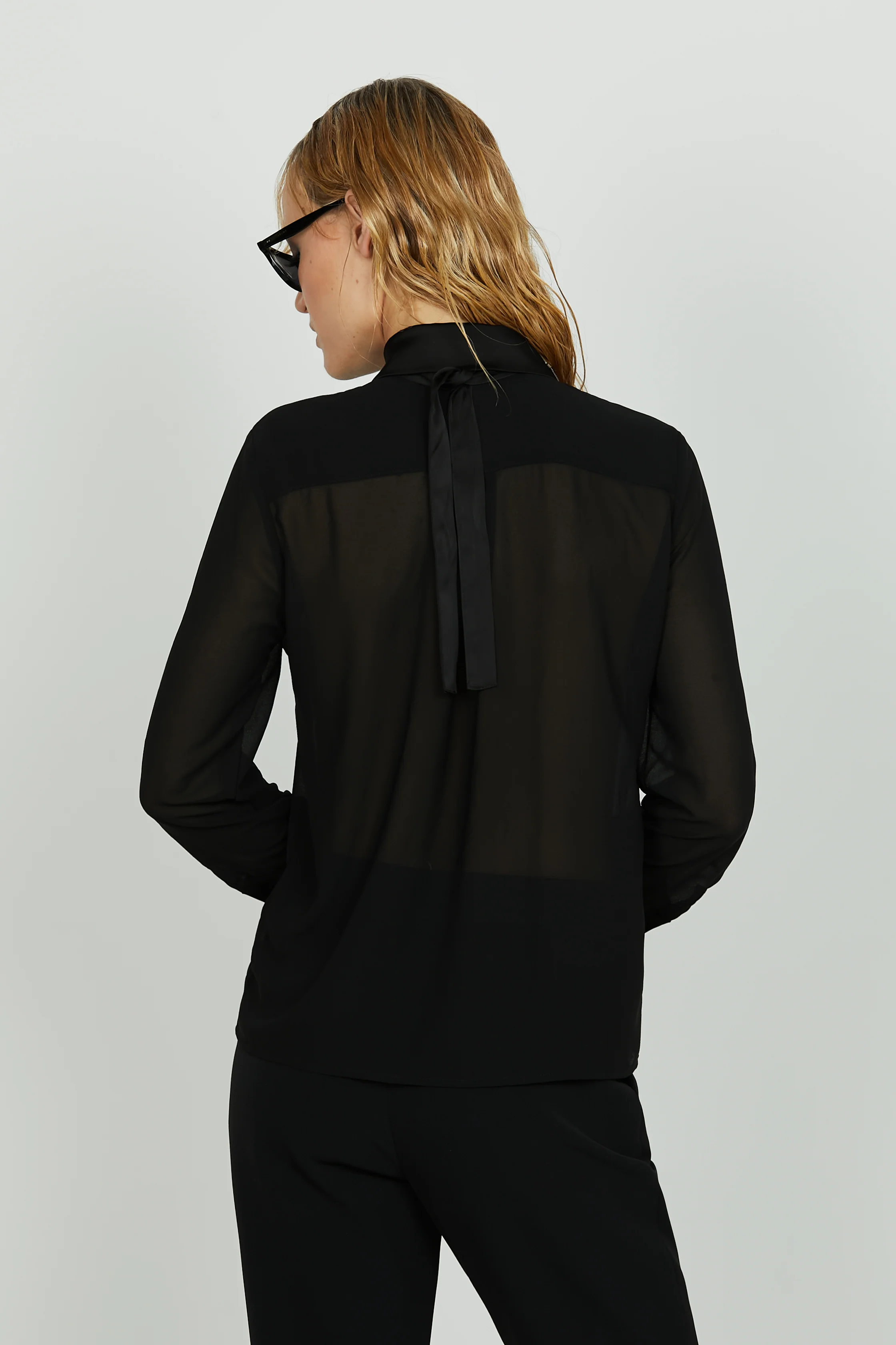 Camicia VULEC manica lunga polsini più collo raso più collana strass con fusciacca - Image 3