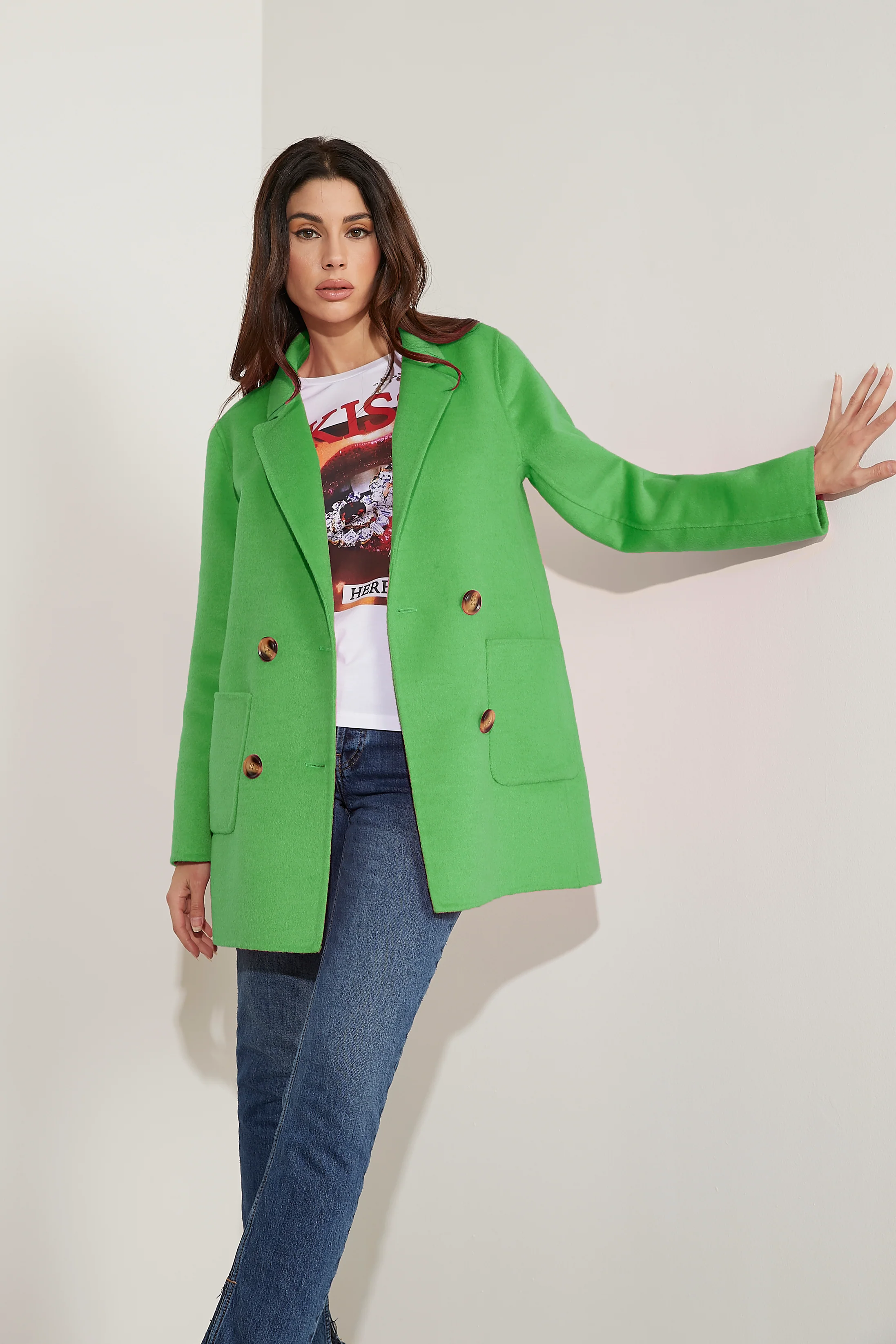 Cappotto GASCAR manica lunga doppio petto con tasche toppa sfoderato - Image 8