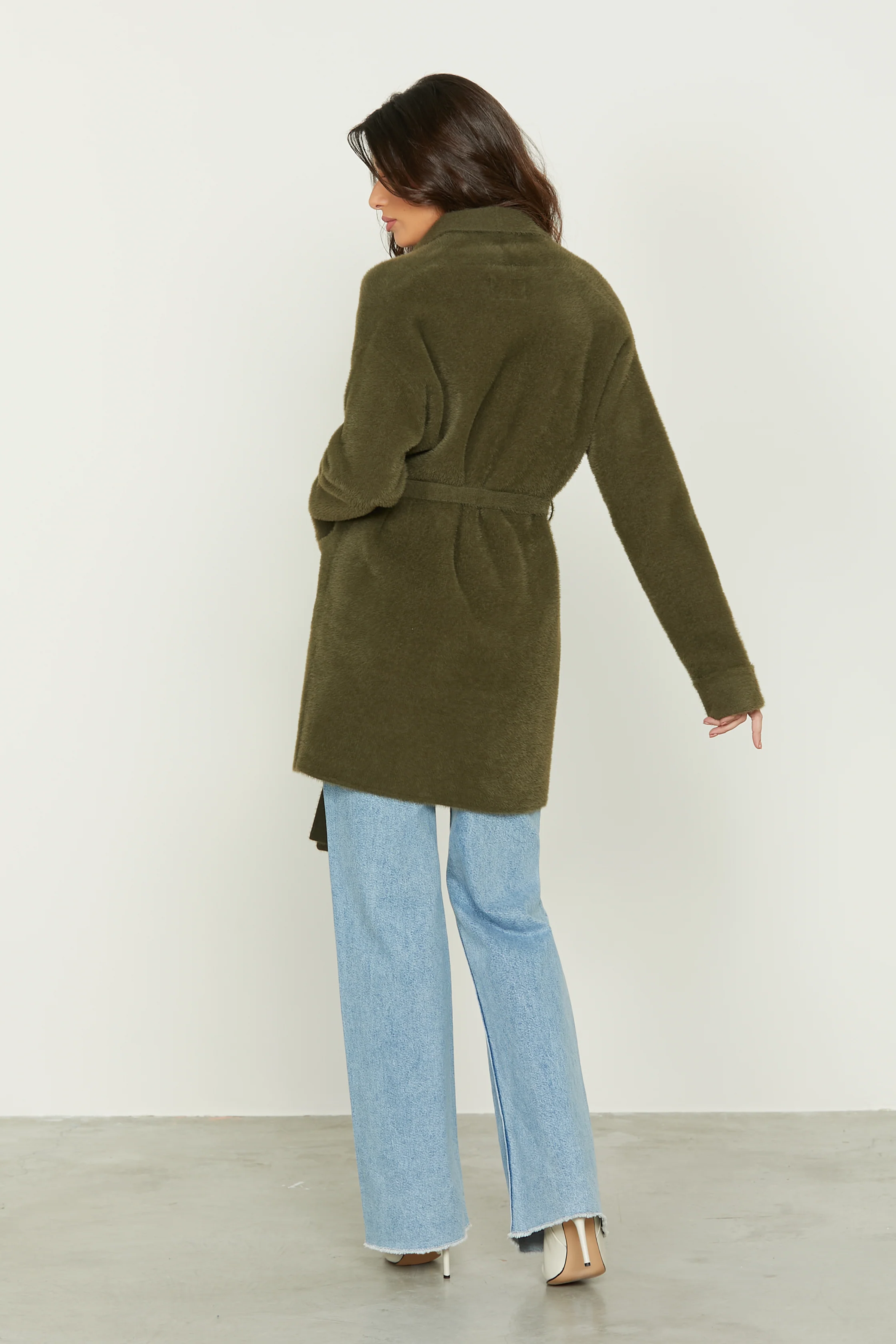 Cappotto PRINCIPE lungo manica lunga collo sciallato con ts più cintura f.pelliccetta - Image 3