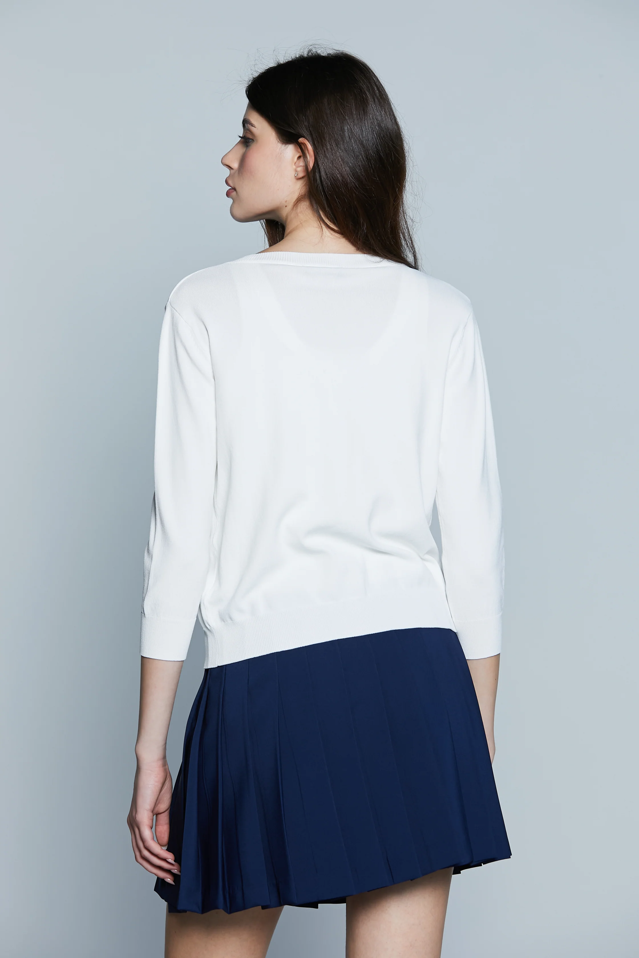 Cardigan AMARO M.3/4 con Passanti Logo - Image 3