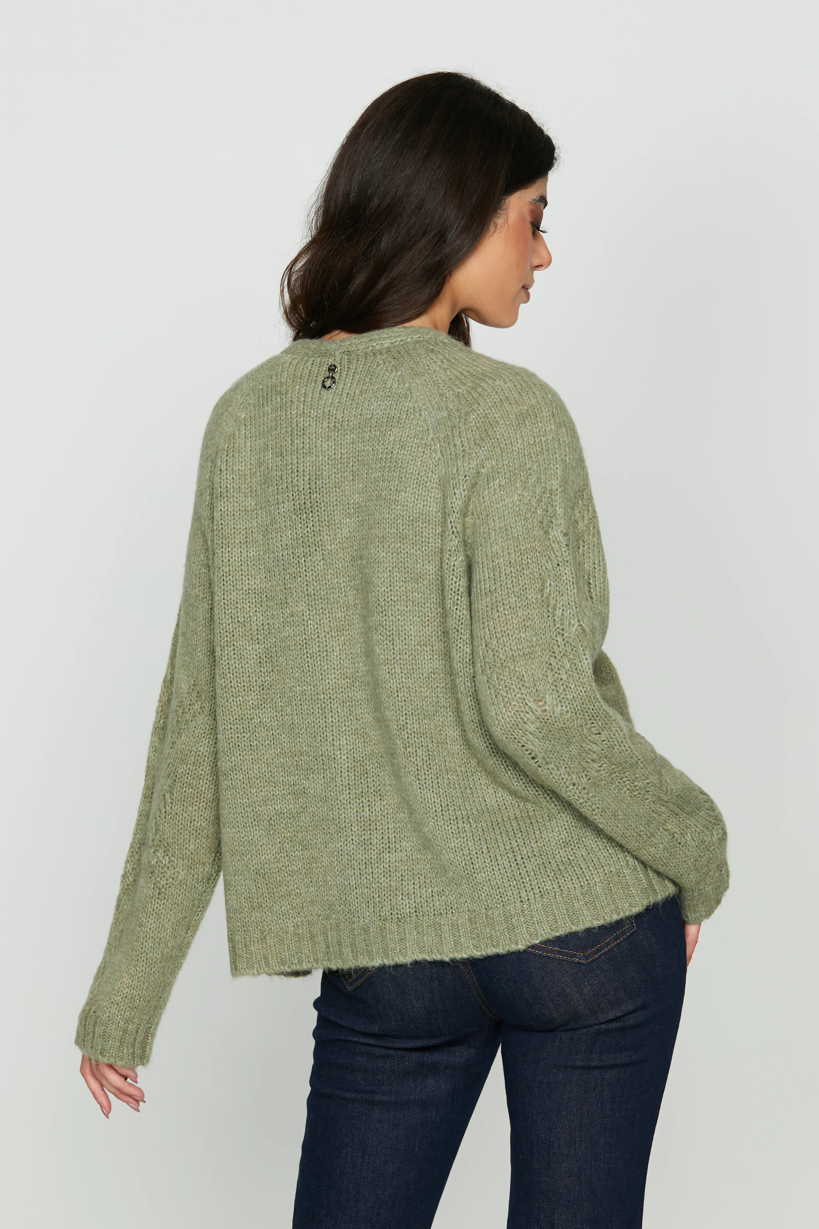 Cardigan CAVOLAIE manica lunga con bottoni più spruzzatura fluo - Image 3