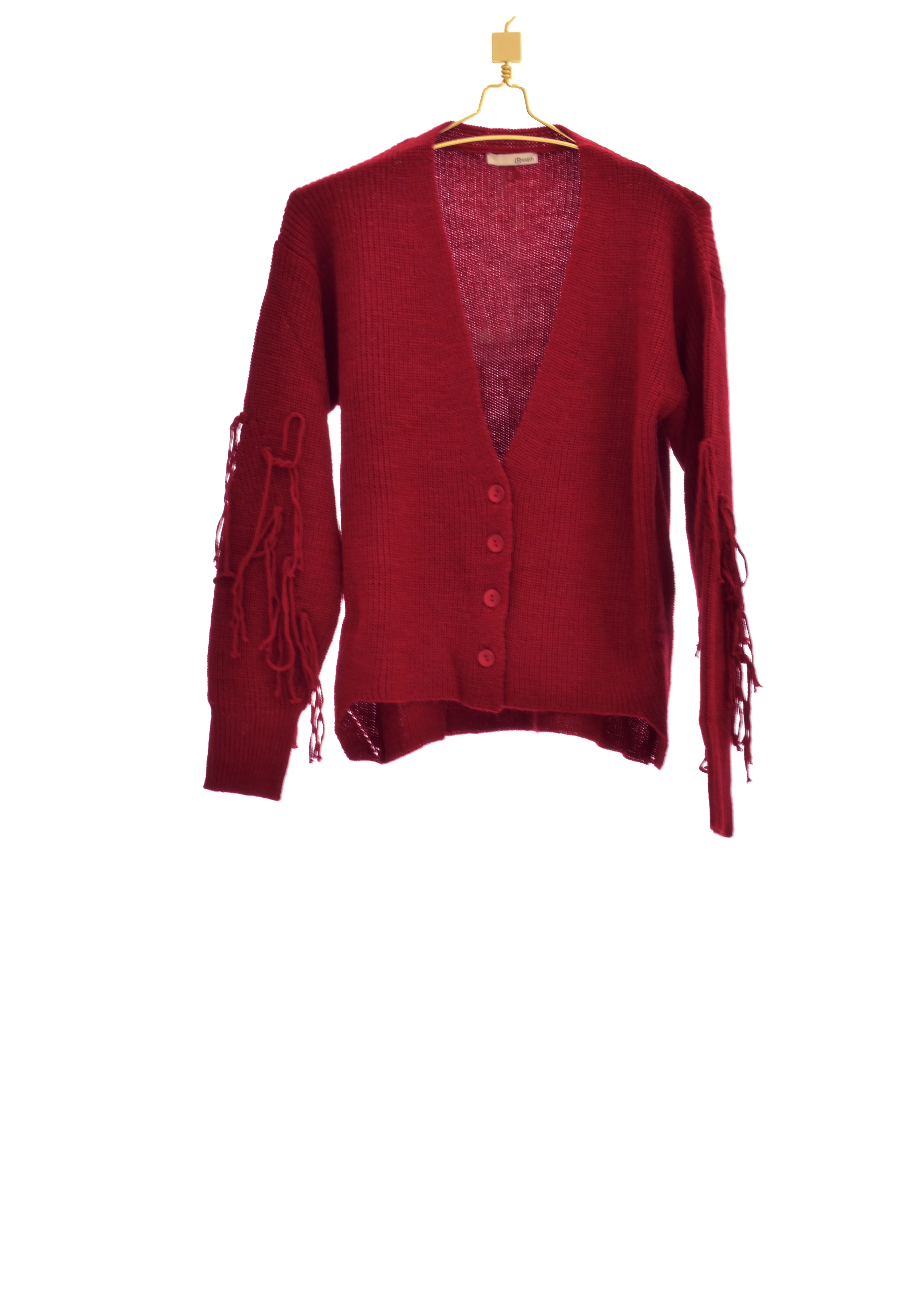 Cardigan POLYN corto manica lunga con frange - Image 7
