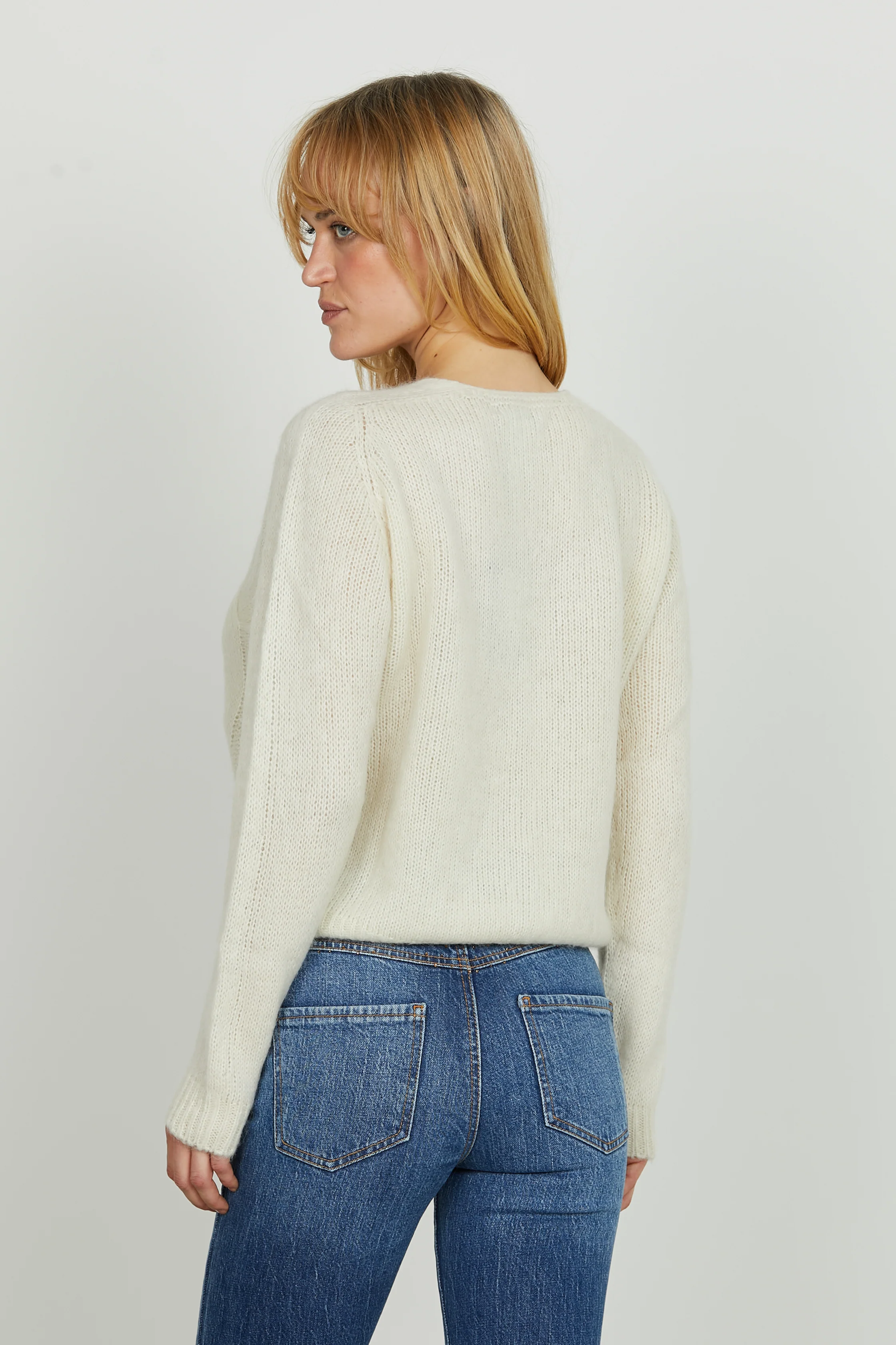 Cardigan SHERPPY manica lunga trecce bottoni gioiello - Image 3