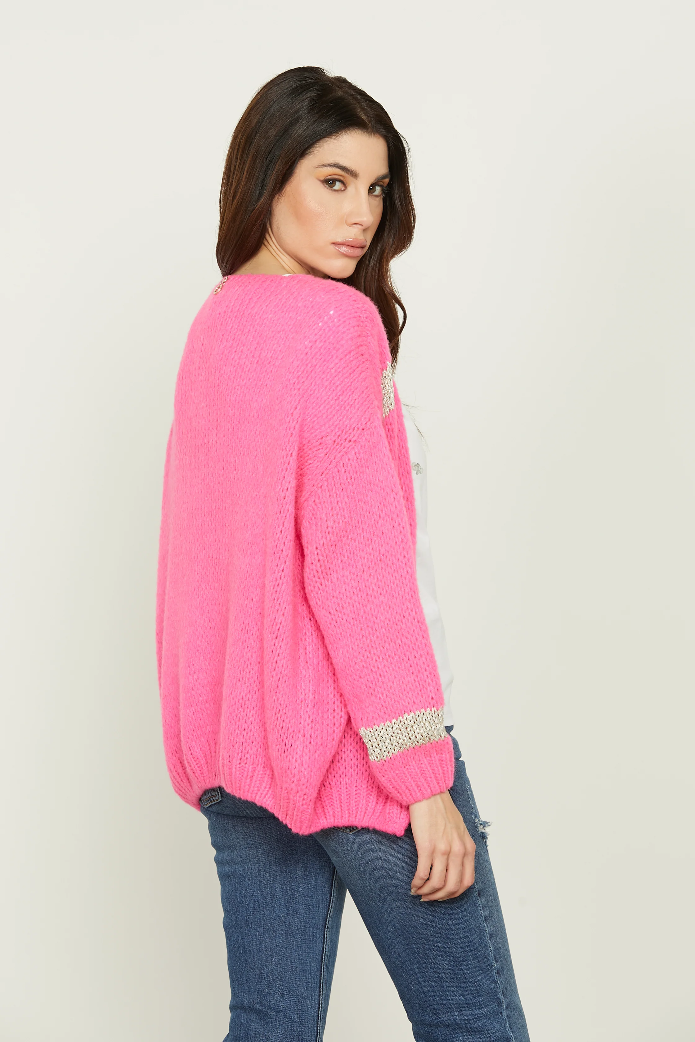 Cardigan WONDER manica lunga con inserti lurex - Image 3