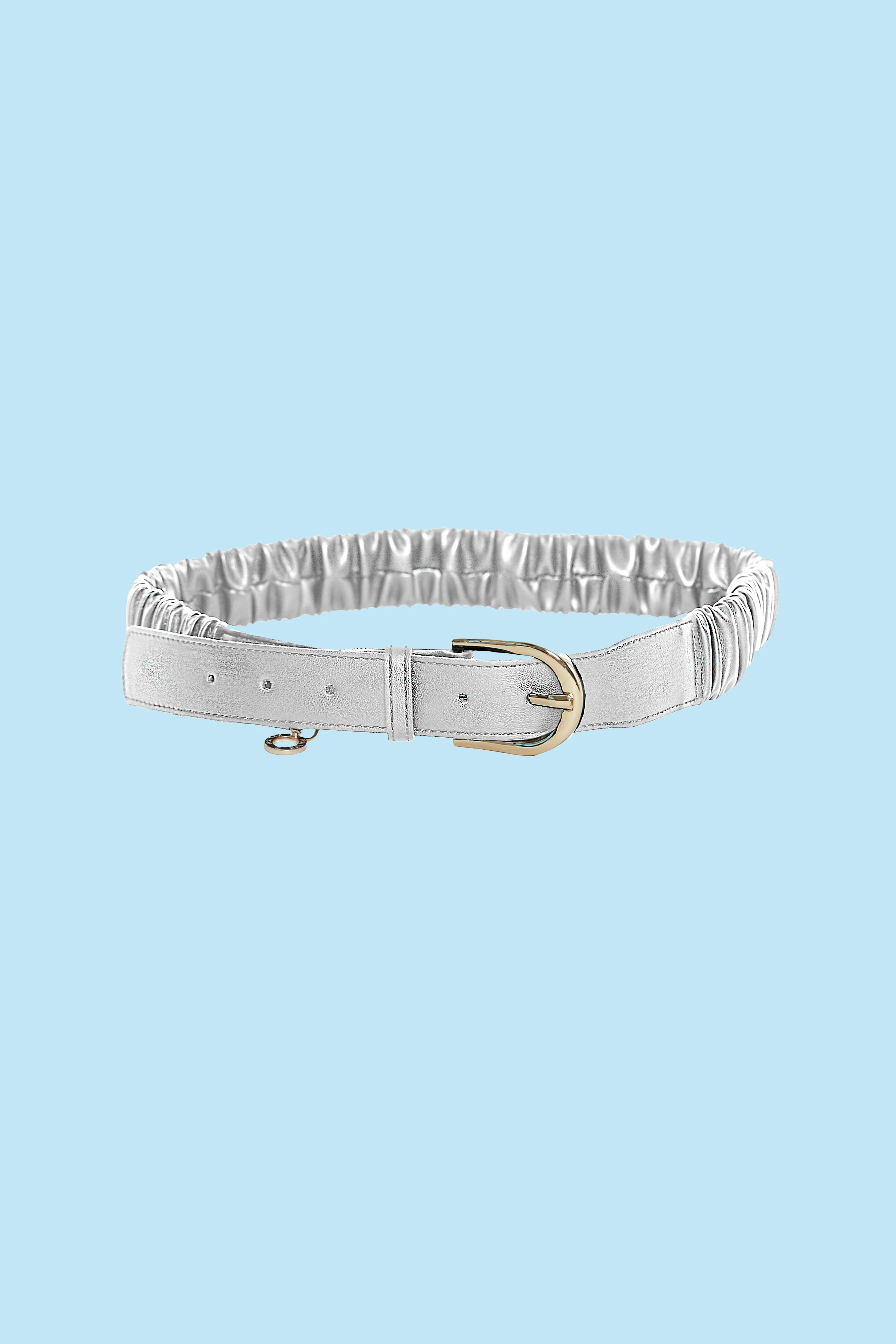 Cintura AMI_LAMI stretta con elastico più fibbia laminata
