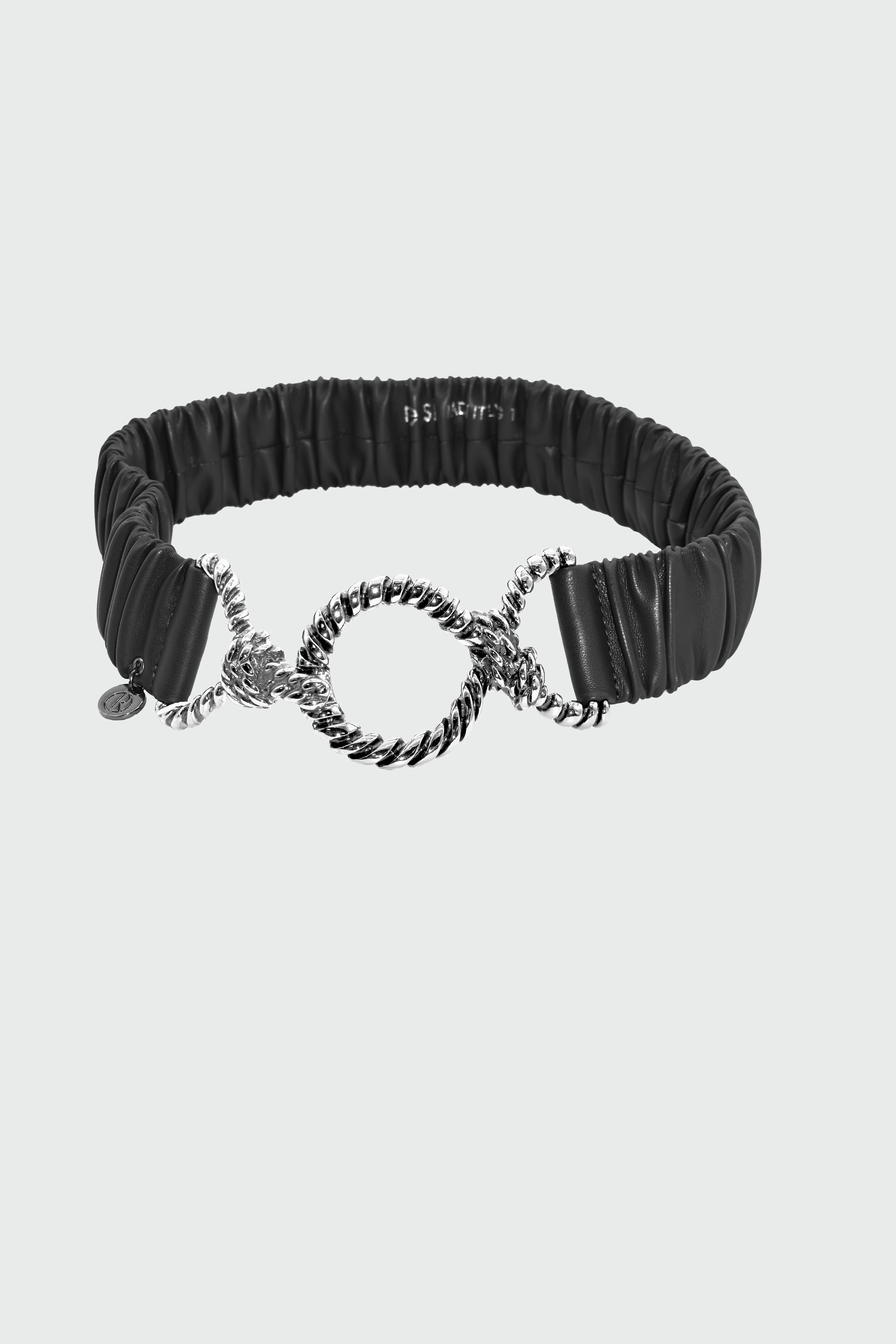 Cintura LOVEL con elastico più fibbia intreccio ecopelle - Image 3