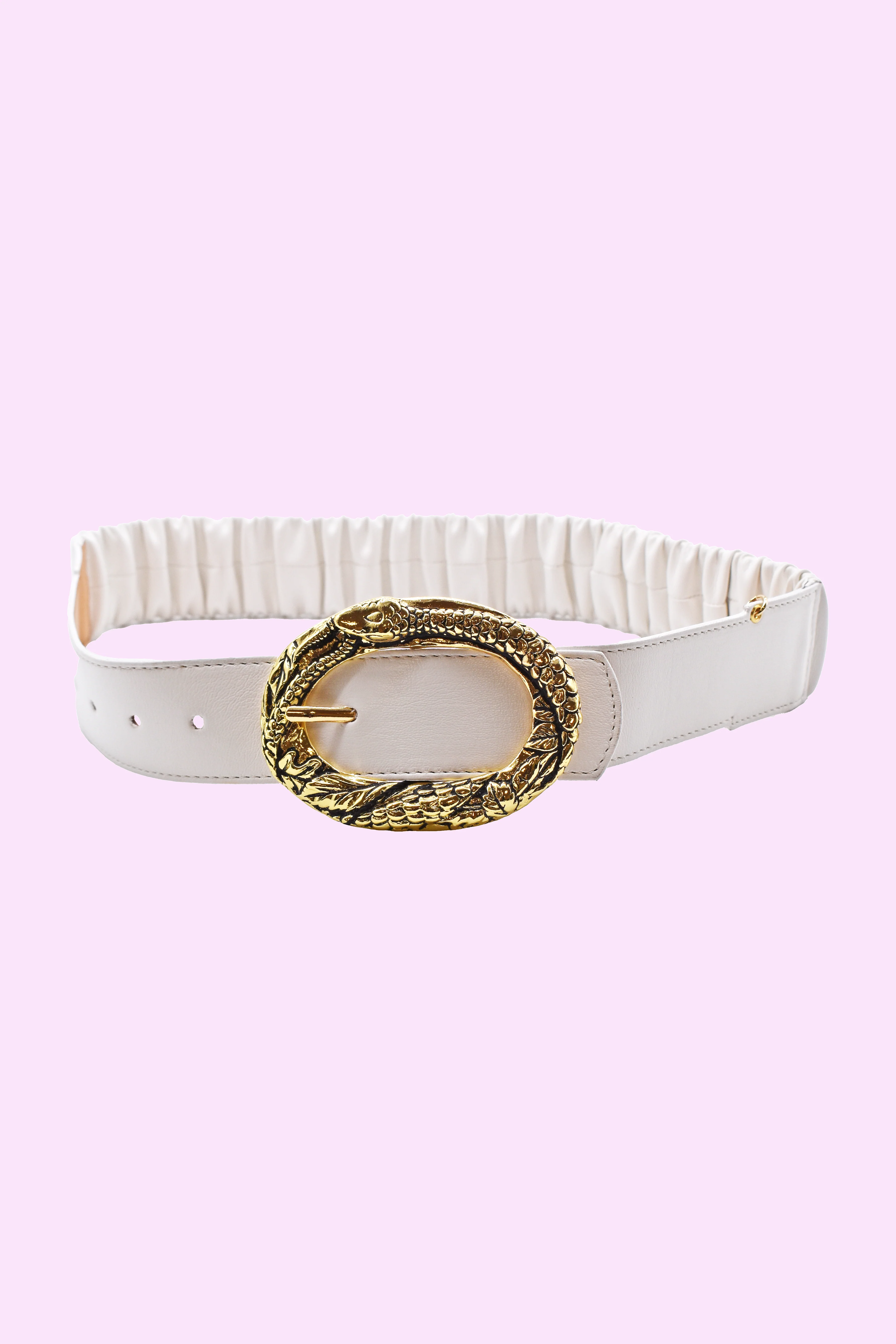 cintura SHANNA con arricci più fibbia ovale serpente ecopelle - Image 2