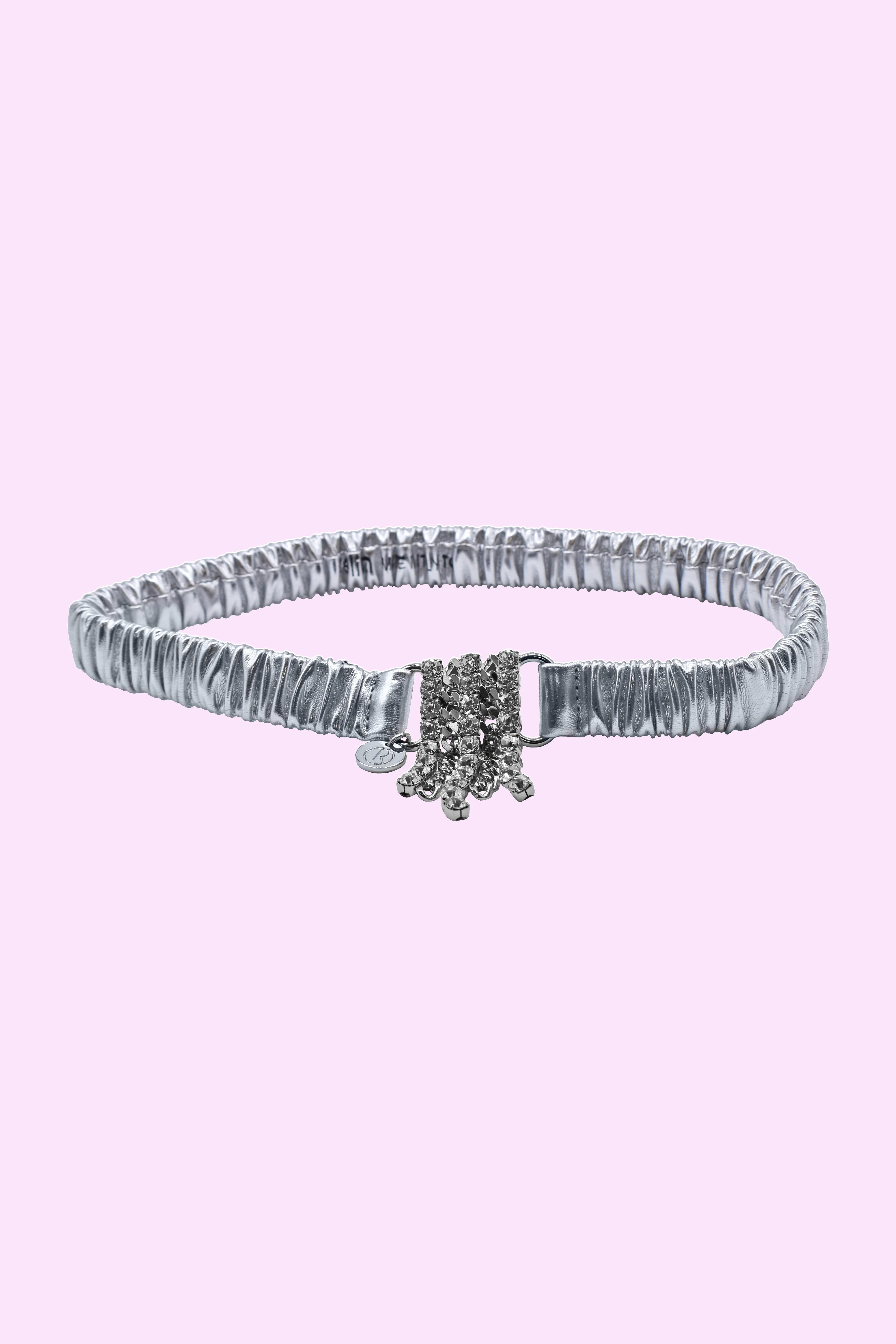 cintura WRANGLER_LAMI con arricci più fibbia con catene più strass ecopelle laminata - Image 3