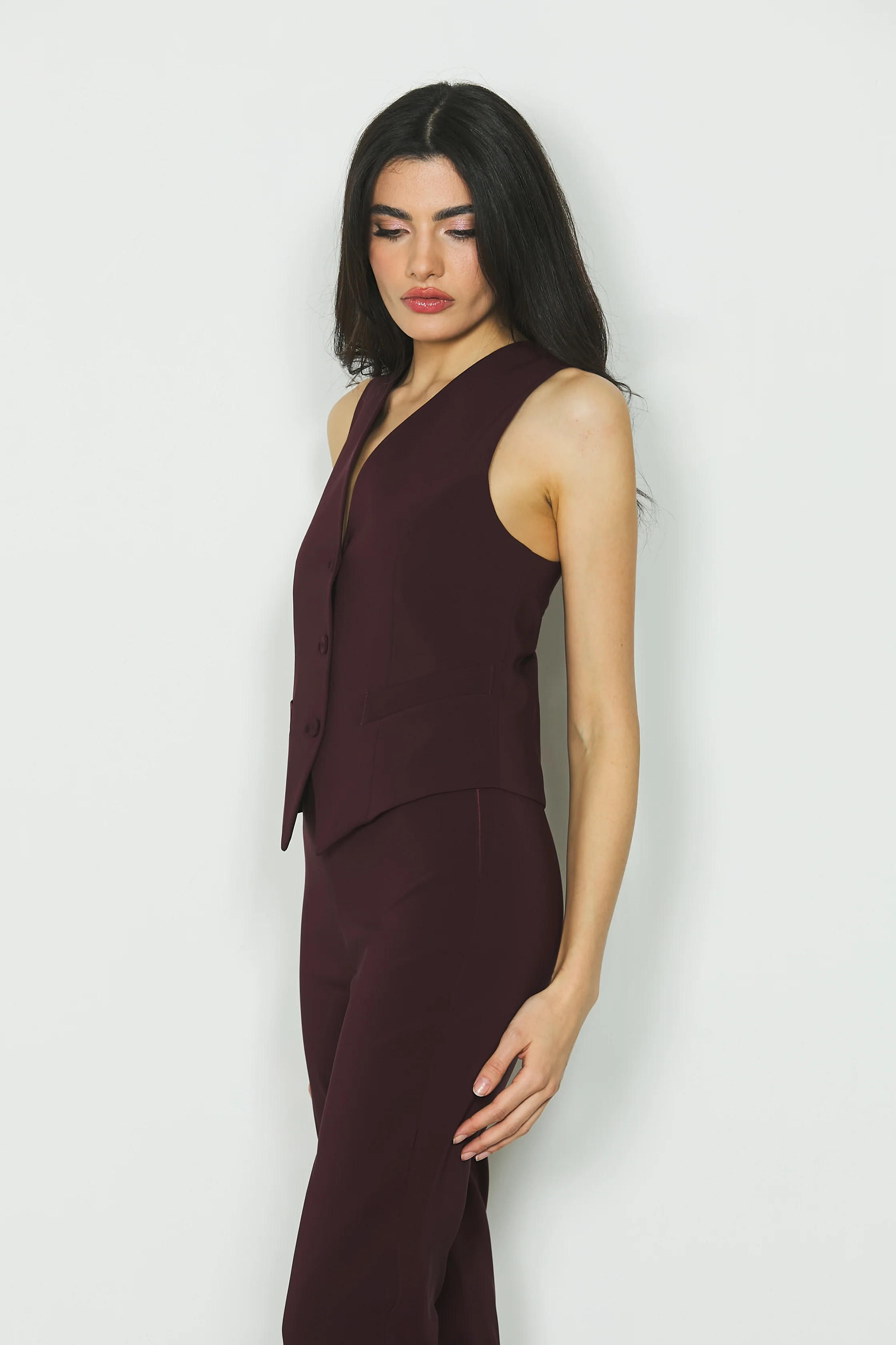 Gilet DANIELI 3 bottoni con ts filetto - Image 2