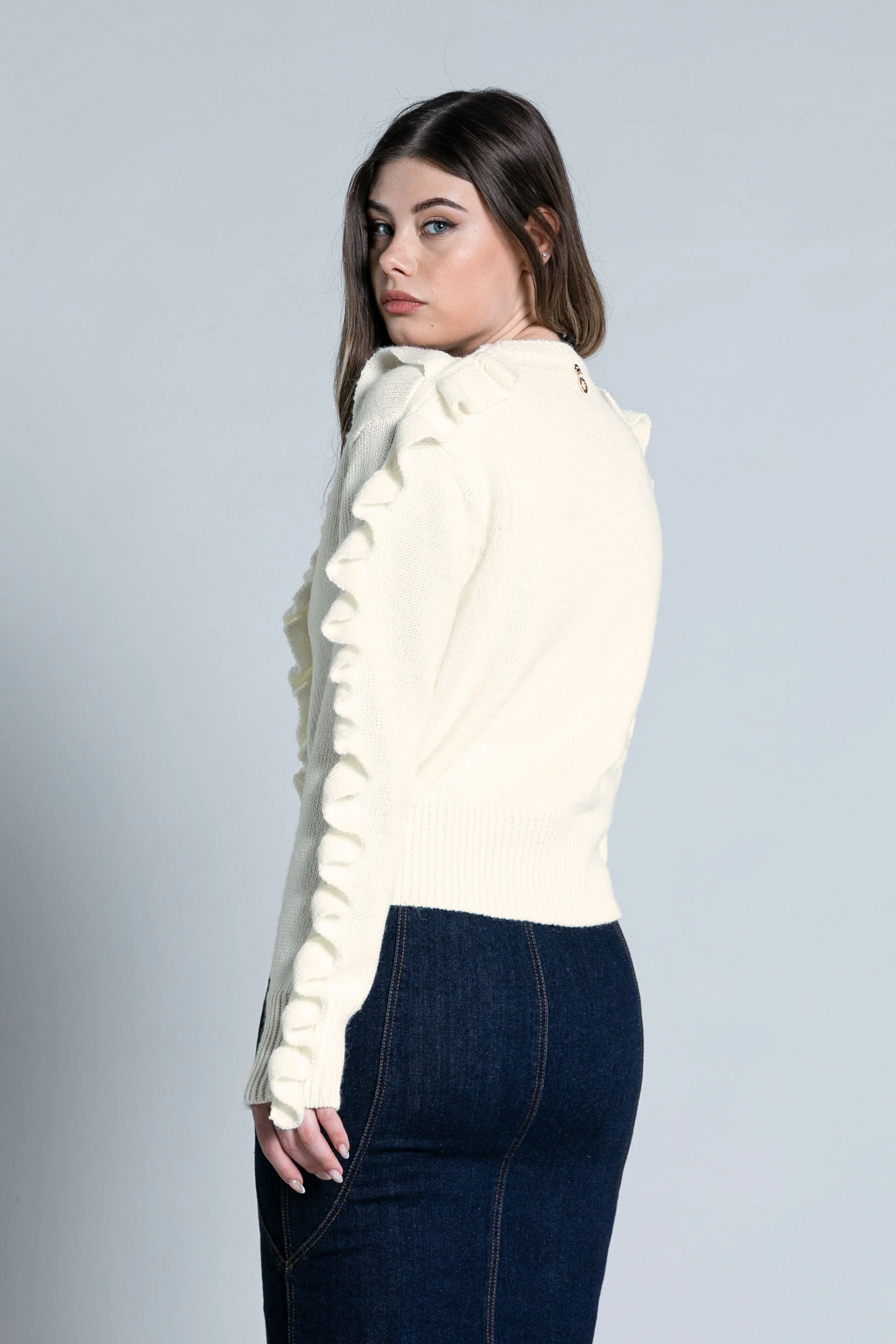 Maglia DINA manica lunga con rouches - Image 3