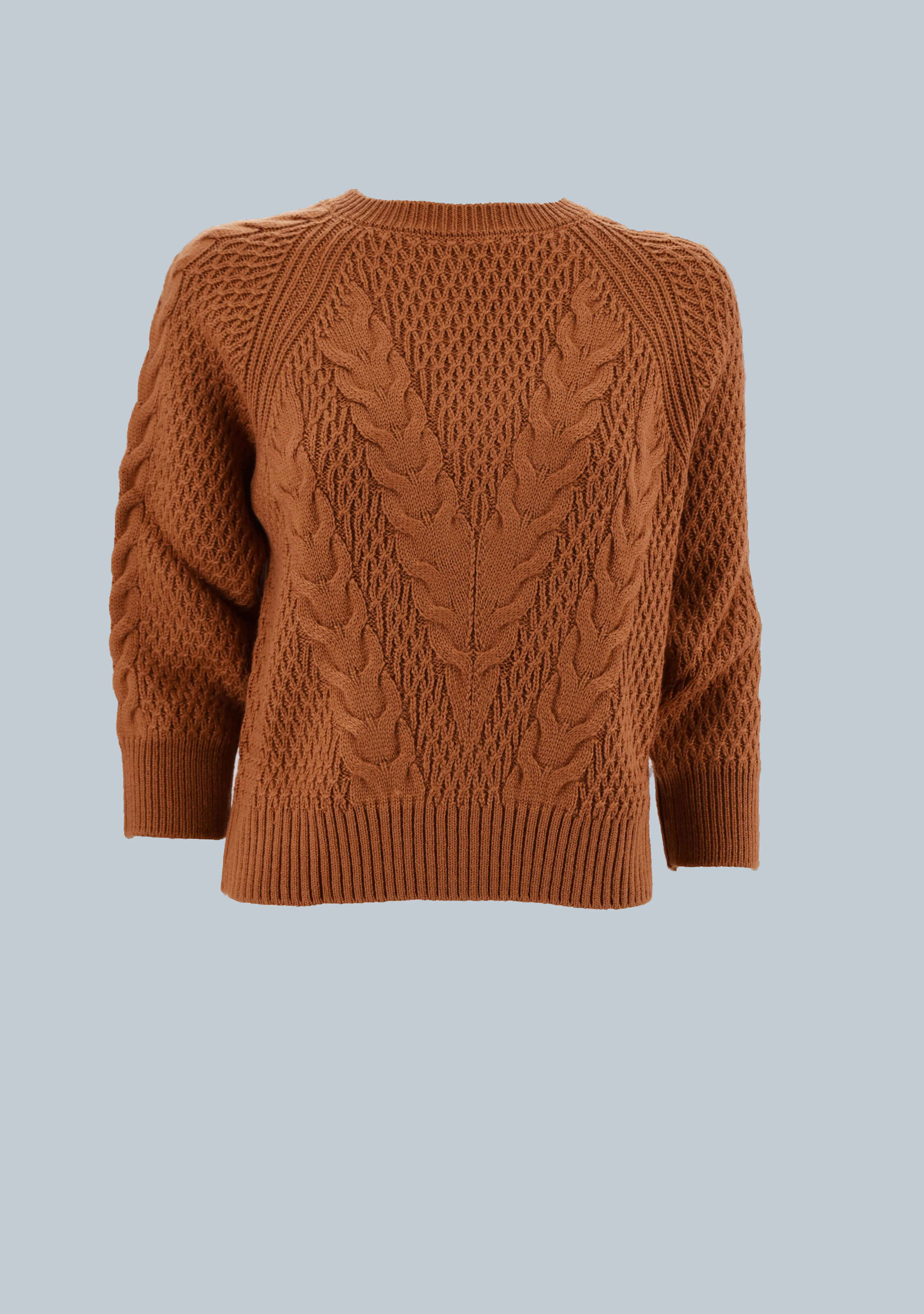 Maglia ILAD maniche a 7/8 raglan p.uncinetto più trecce - Image 6
