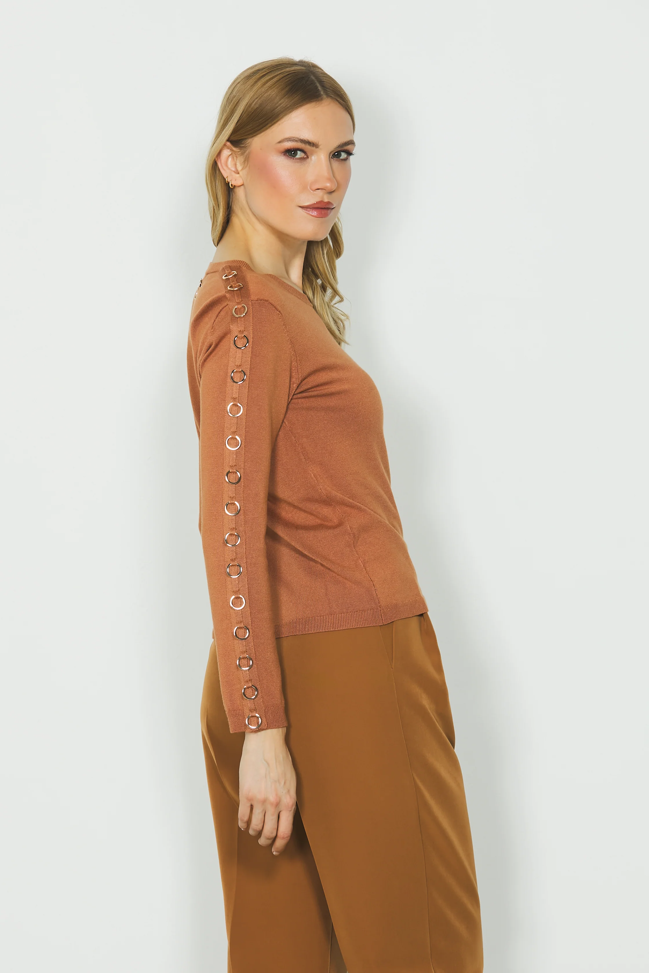 Maglia LAUREN manica lunga con dettaglio anelli - Image 3