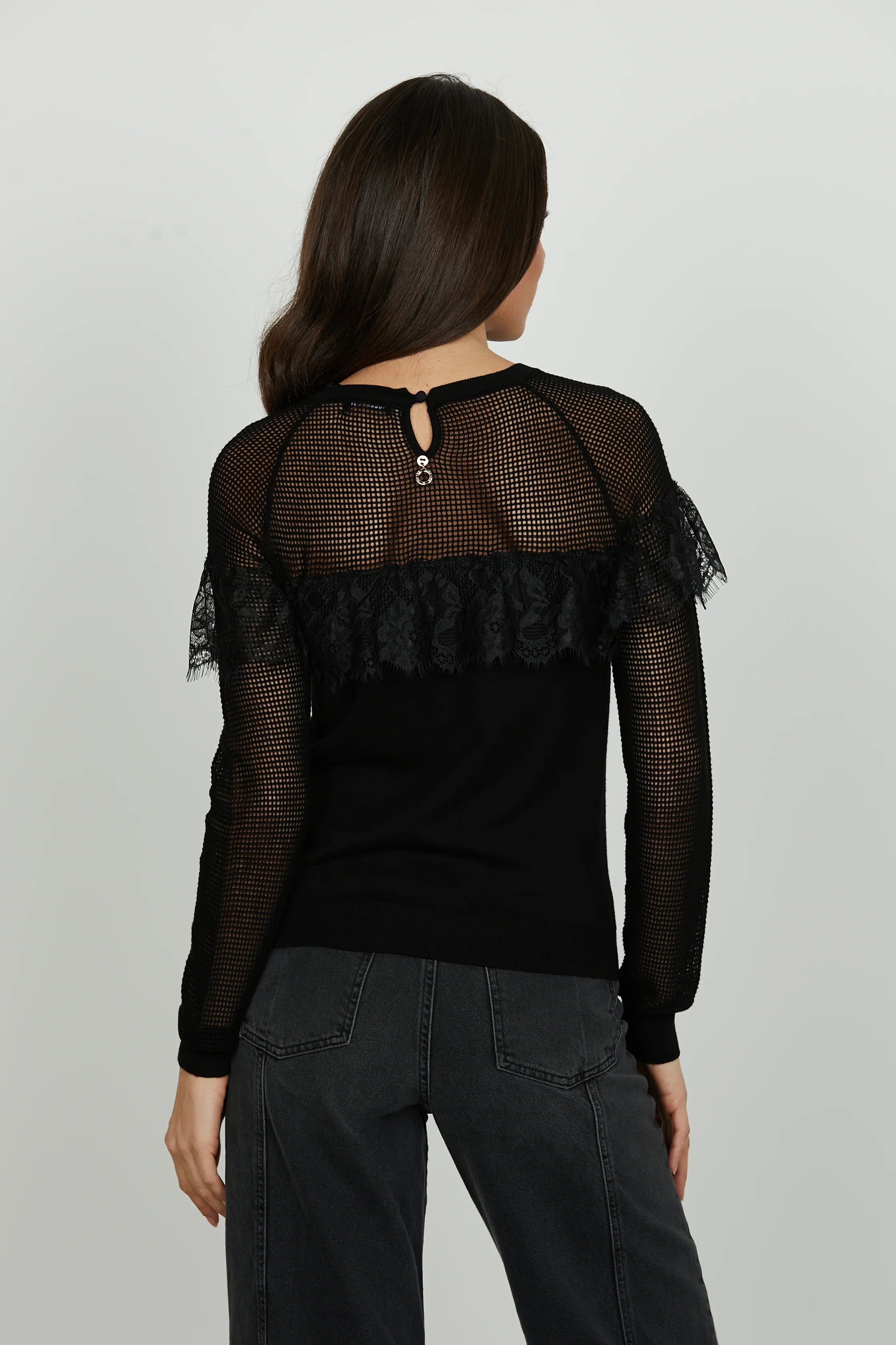 Maglia LECITA manica lunga con inserti rete più pizzo - Image 3