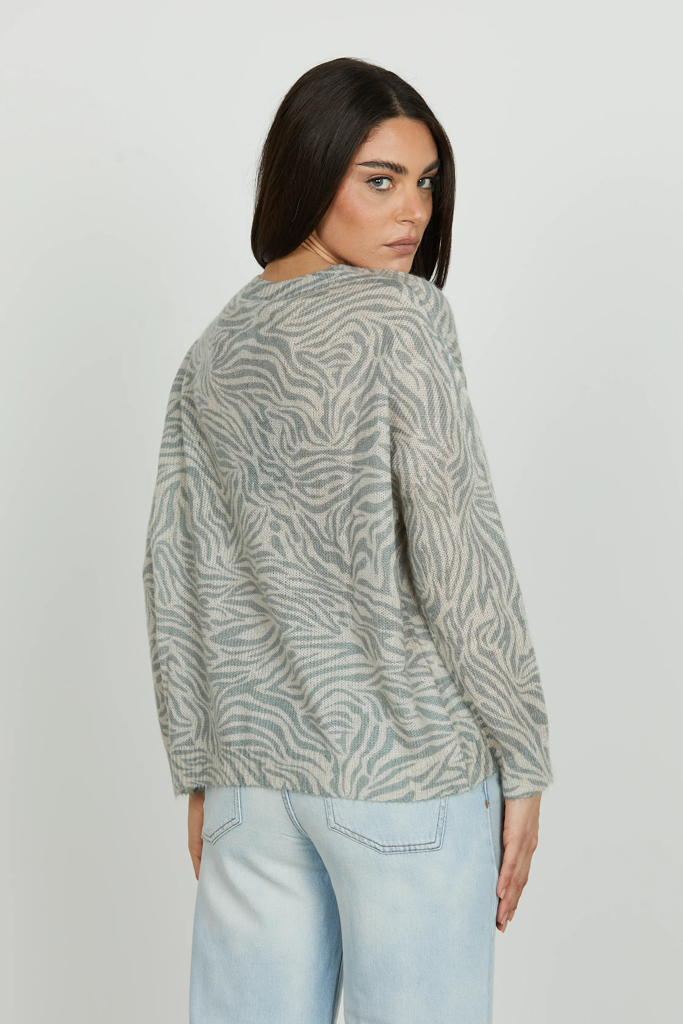 Maglia TEMPOREM manica lunga fantasia animalier - Image 3