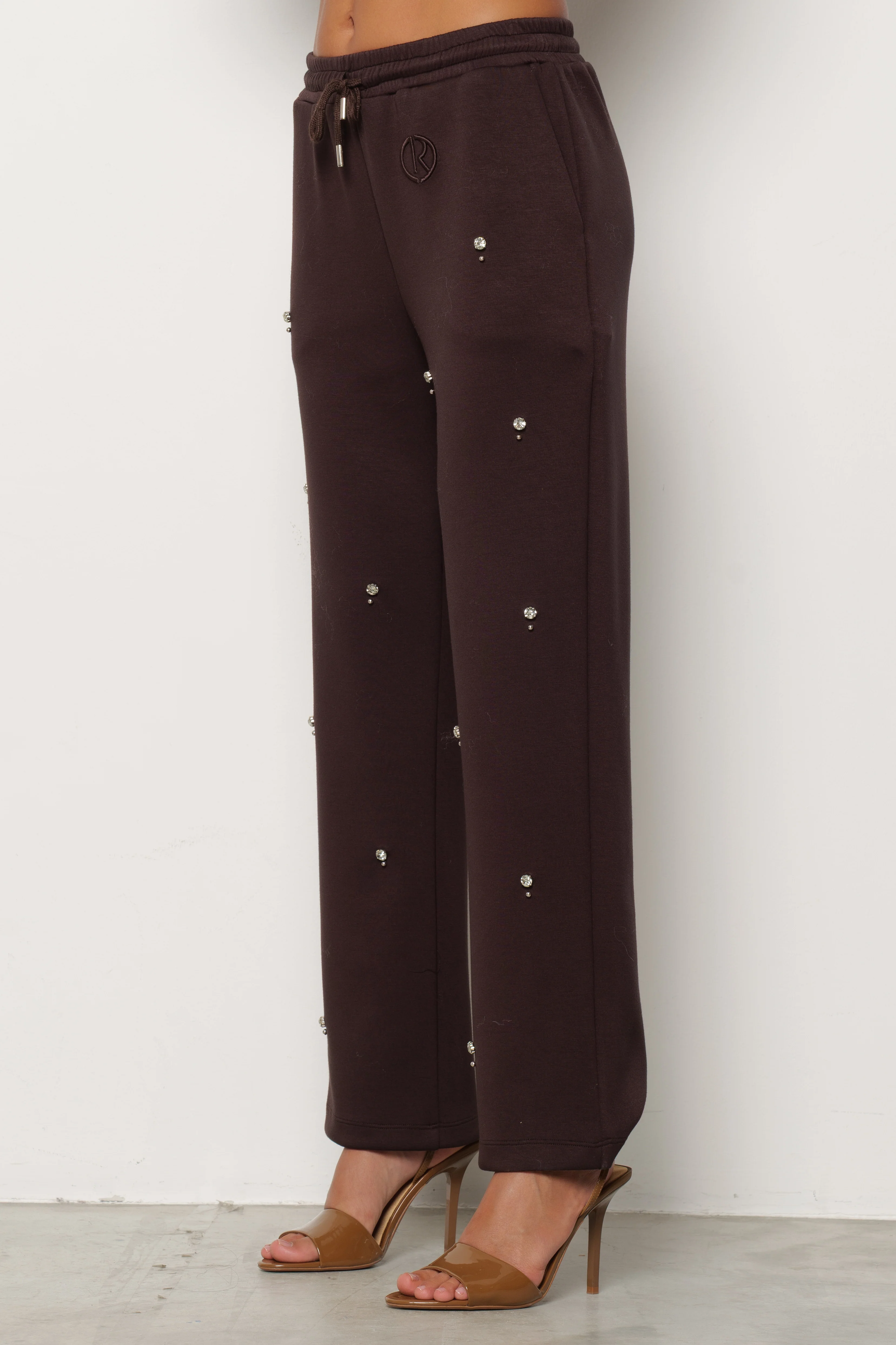 Pantalone ALBERO in felpa con applicazioni e ricamo logo - Image 3