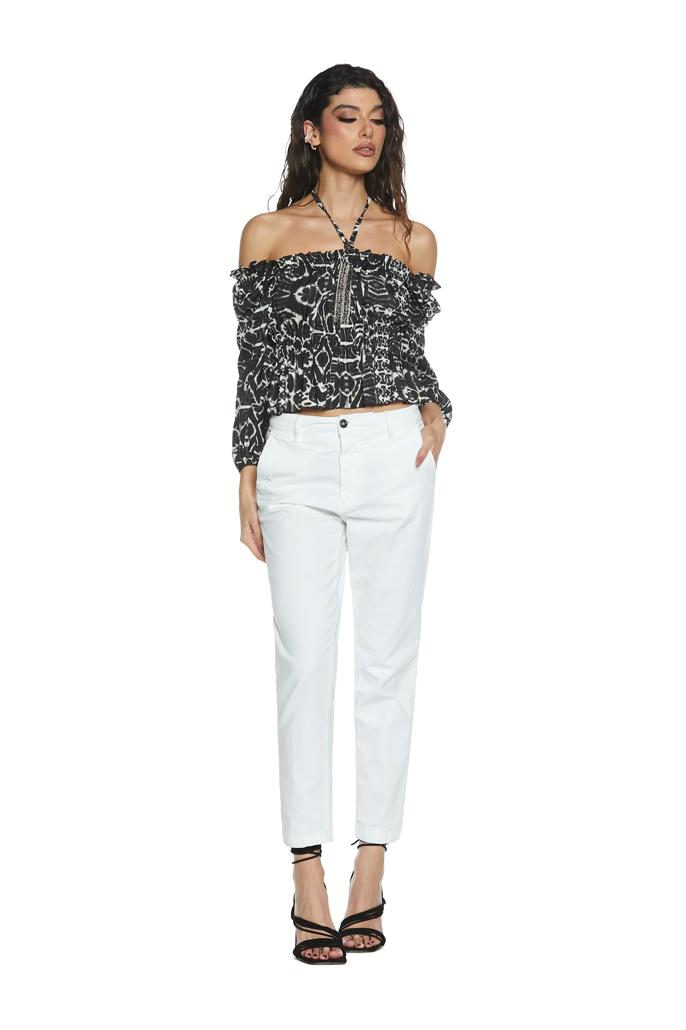 Panta CAROL_1 vita media chino slim fit gabardine - Image 5