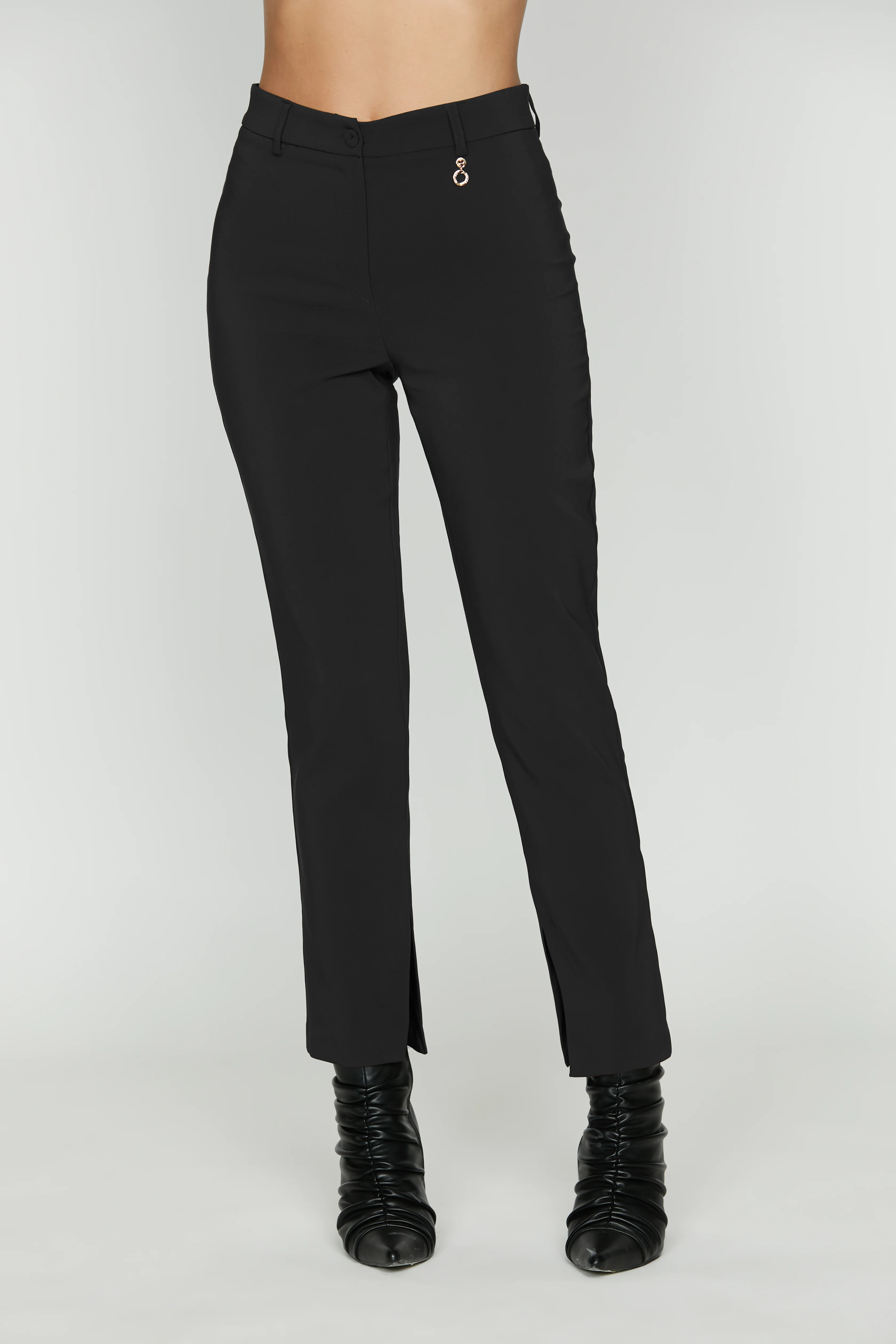 Pantalone CISALINA sigaretta con spacchi fondo - Image 4