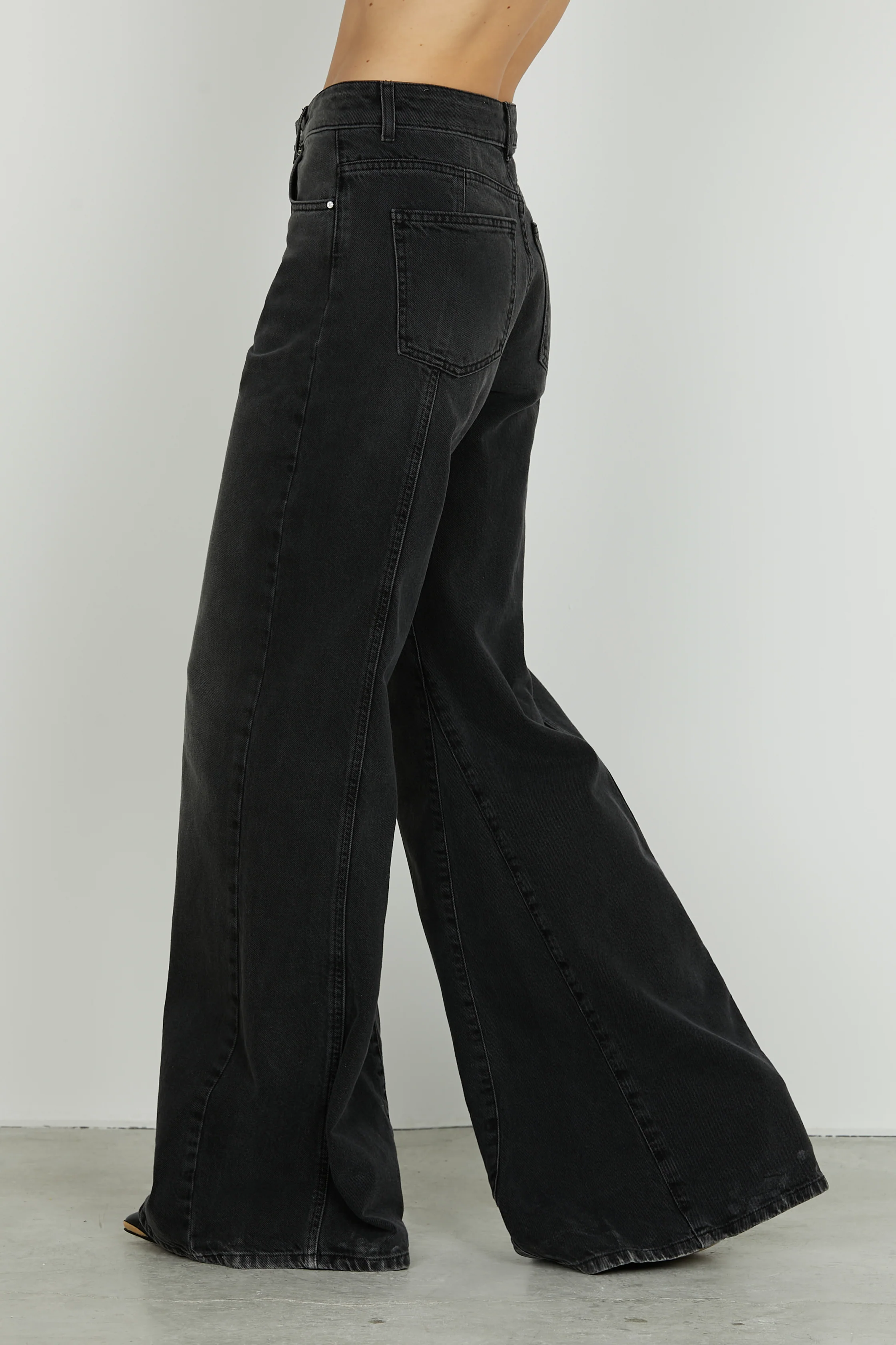Panta DAKOTA_30 vita alta 5 ts wild fit denim black - Image 3