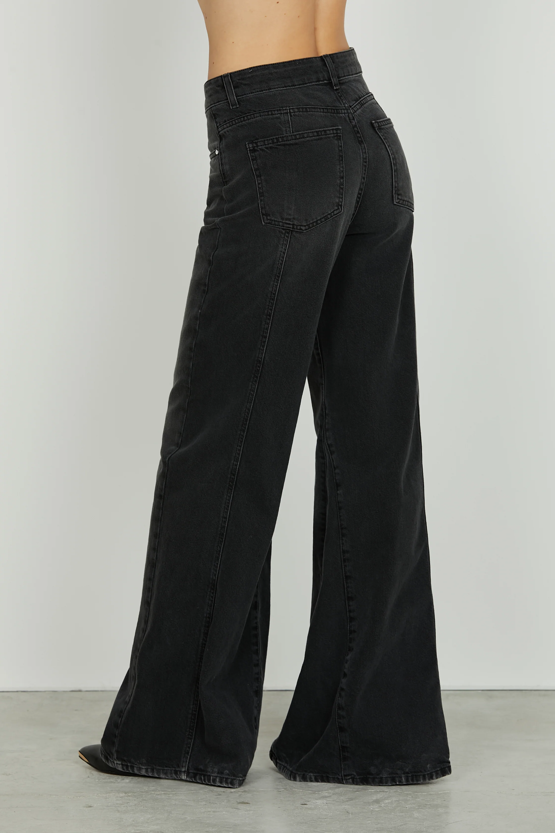 Panta DAKOTA_30 vita alta 5 ts wild fit denim black - Image 4