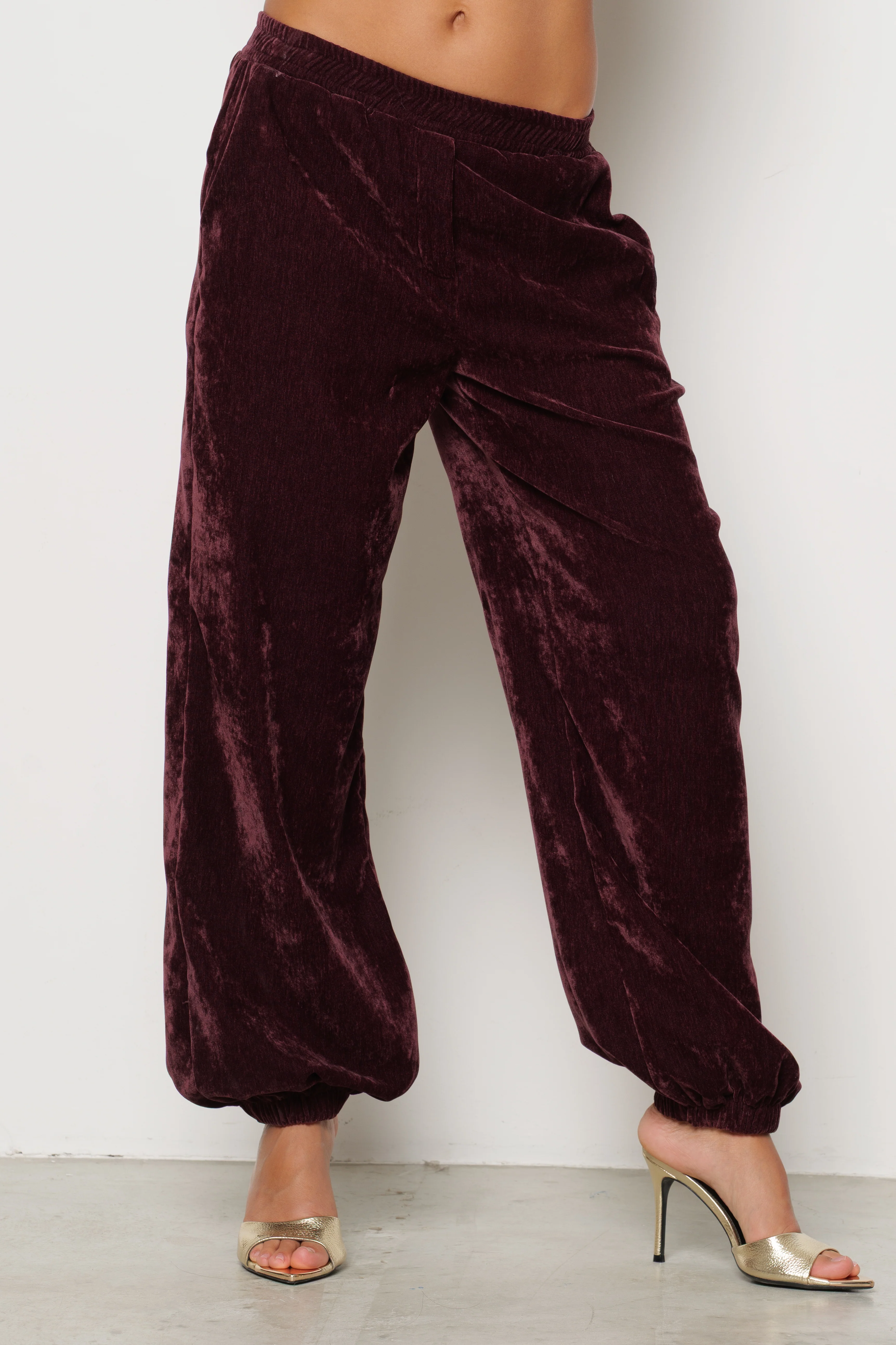 Pantalone DUKE in velluto elastico sul fondo - Image 2