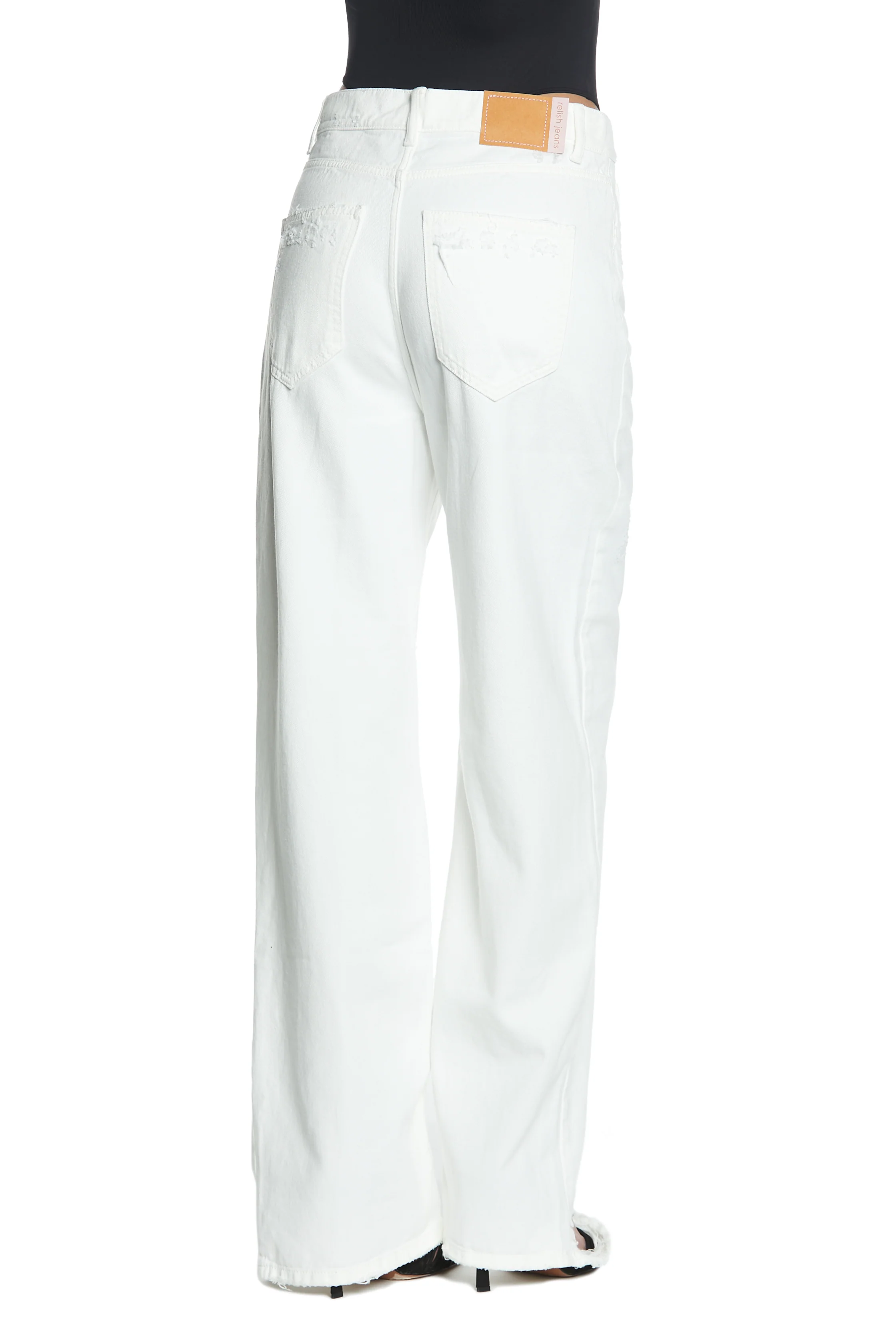 Panta GISELLE_1 vita media 5tasche  con rotture loose fit bull - Image 3