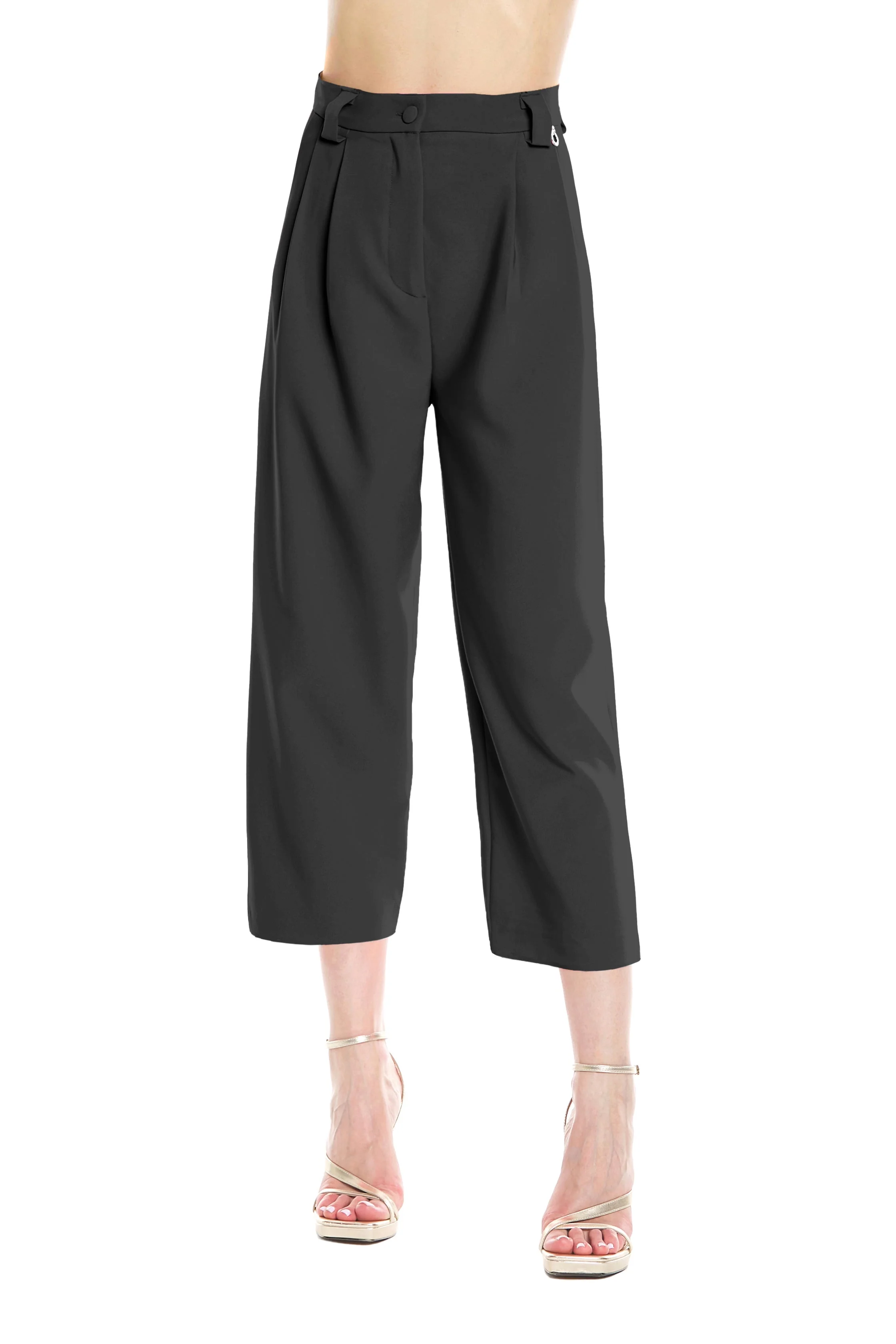 Panta INKOS vita alta capri con pinces più tasche francesi - Image 6
