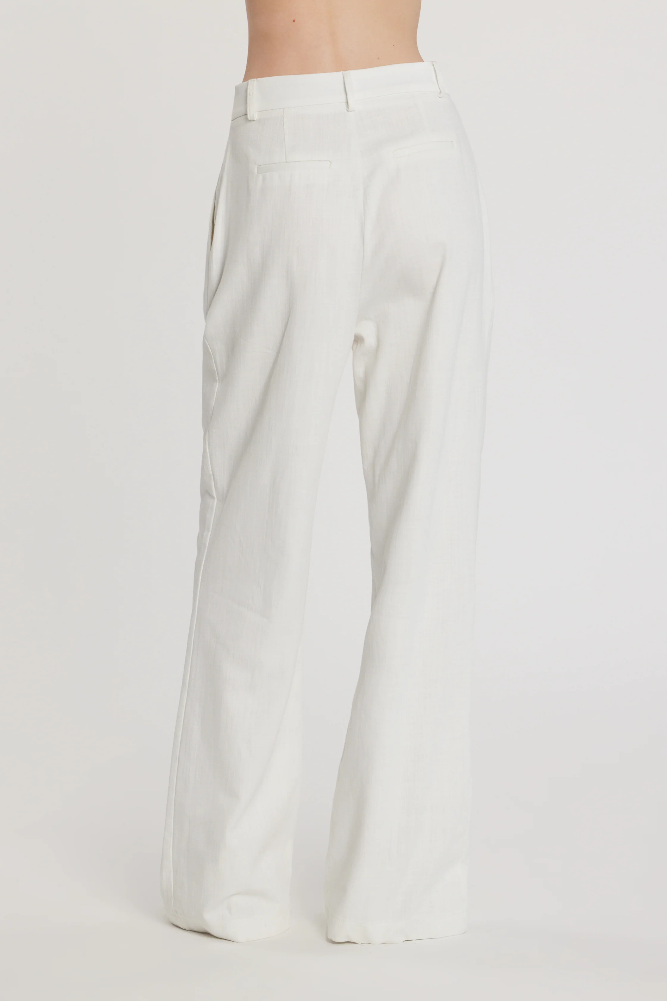 Pantalone ALAIN_S vita alta con tasche francesi più pinces più inserti raso - Image 3