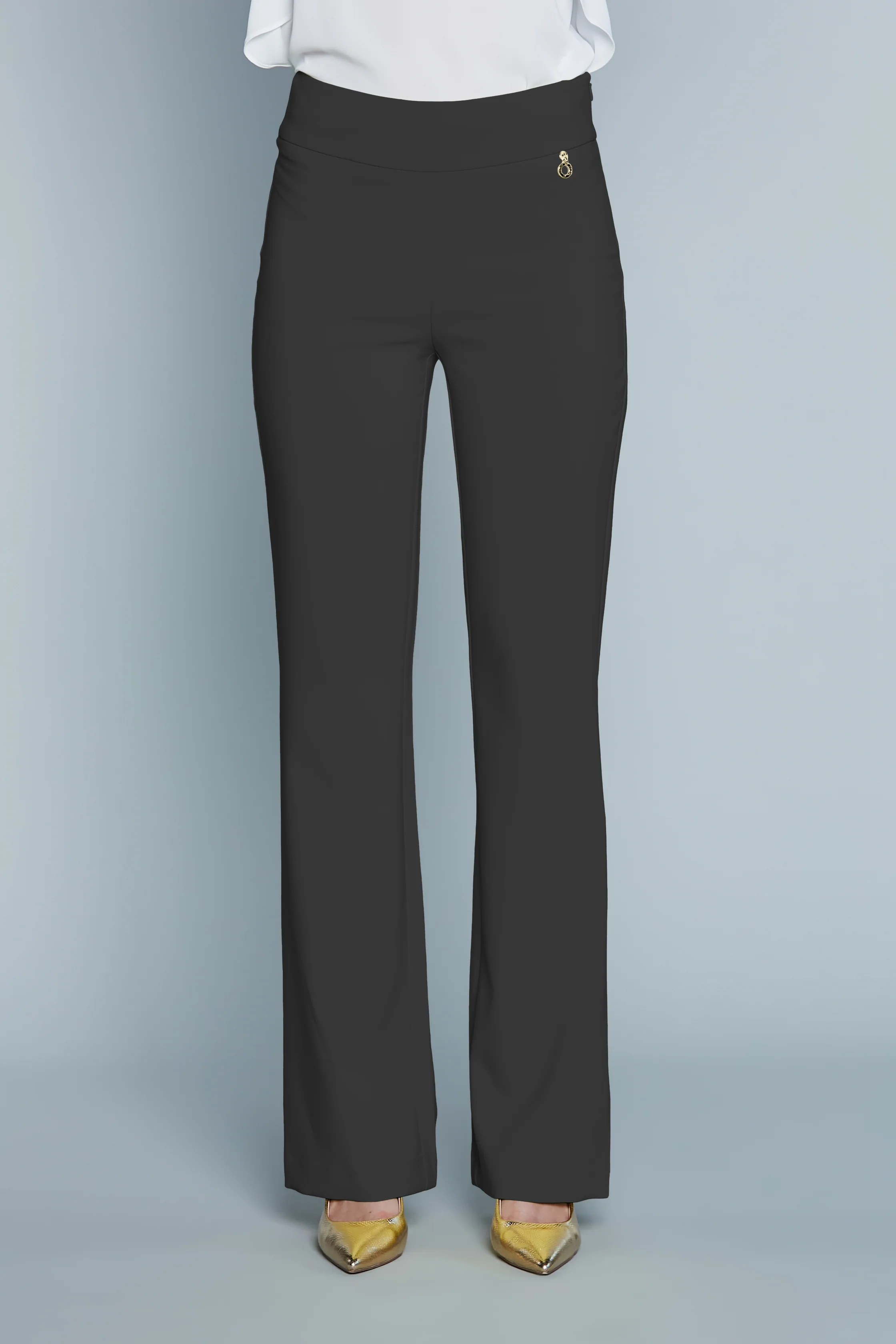 Pantalone BALBINA Vita Alta con Bustino Alto Zampa - Image 11