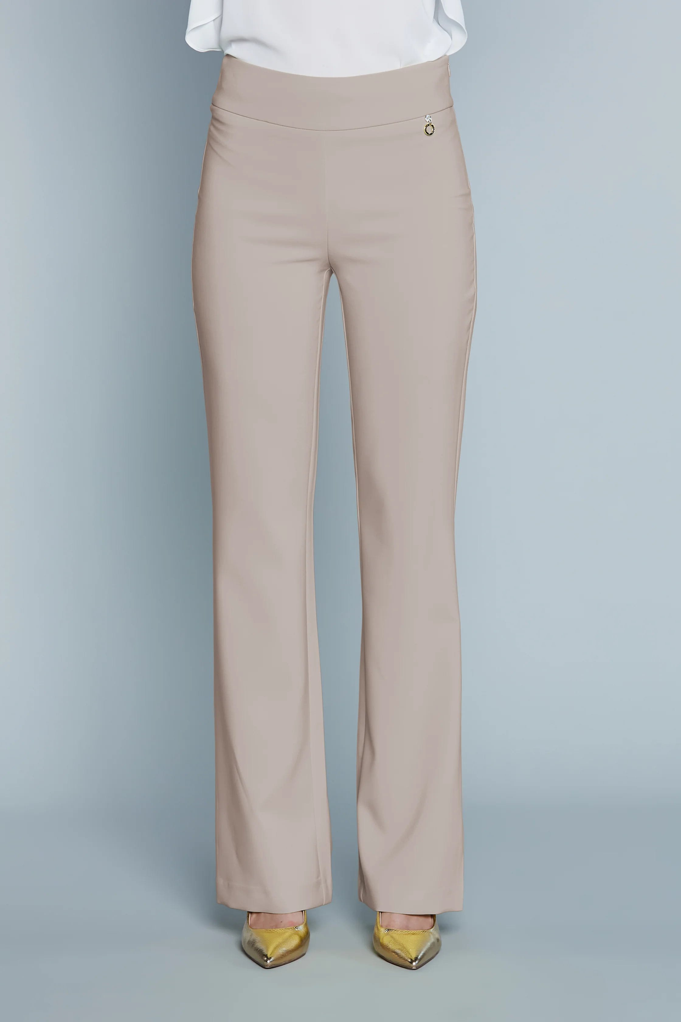 Pantalone BALBINA Vita Alta con Bustino Alto Zampa - Image 9