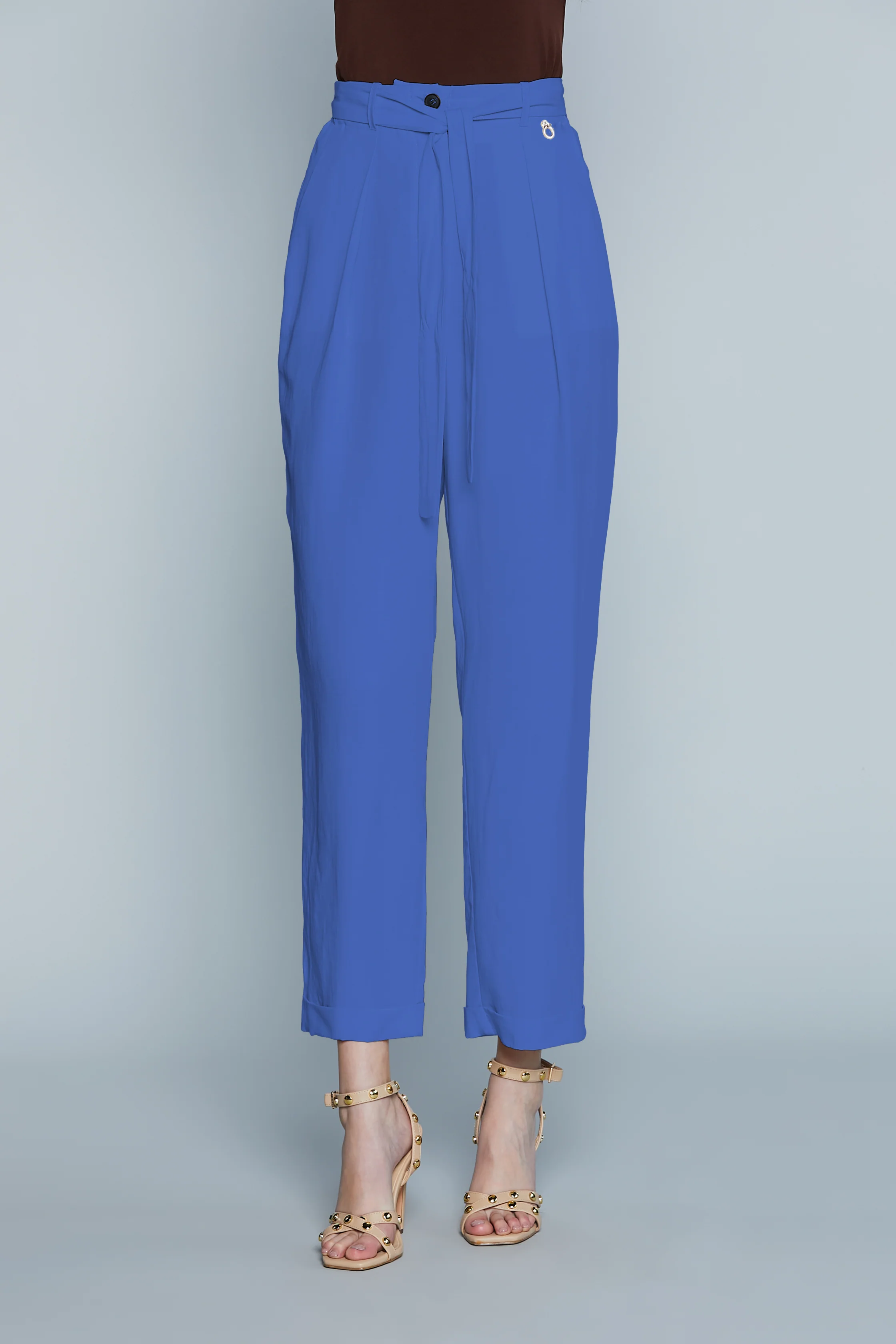 Pantalone BELTIN Vita Alta con Elastico più Cintura con Pinces più Ts Francesi - Image 7
